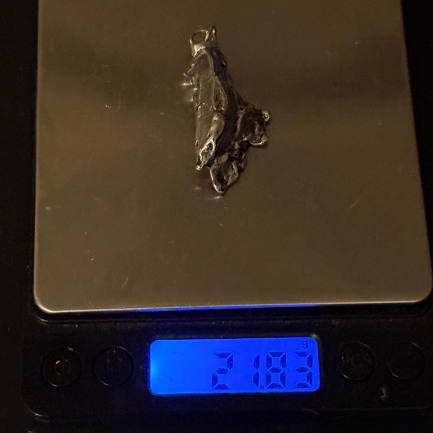 Aletai Meteorite Pendant: Cosmic Jewelry, Authentic Space Jewelry, 21.83 grams