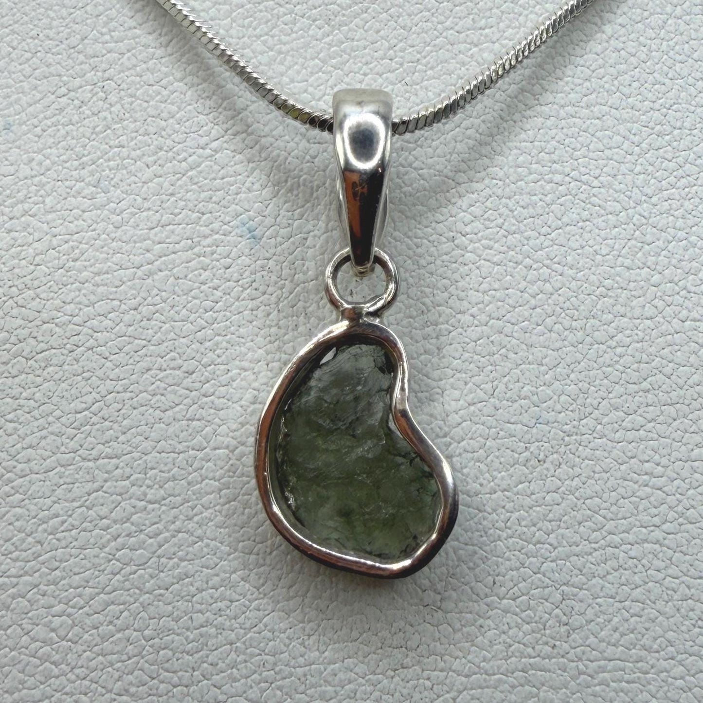 Authentic Moldavite Tektite Pendant: Czech Republic, Reiki Energy, 1.32 gram