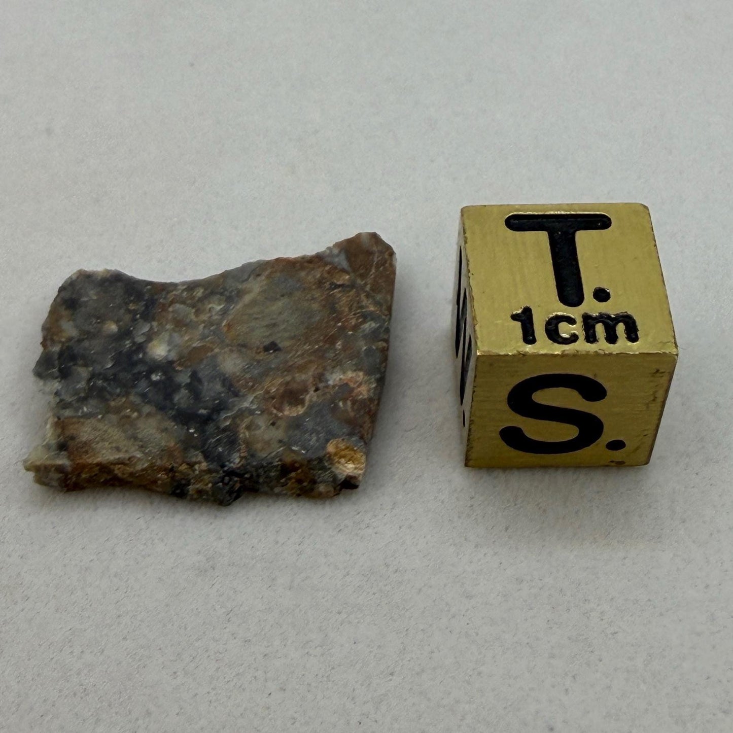 NWA 18045 Lunar Meteorite Slice, Melt Breccia Moon Rock (1.48 grams)