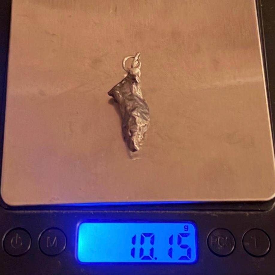 Gebel Kamil Iron Meteorite Pendant, 10.15 grams, Egypt, Authentic Meteorite