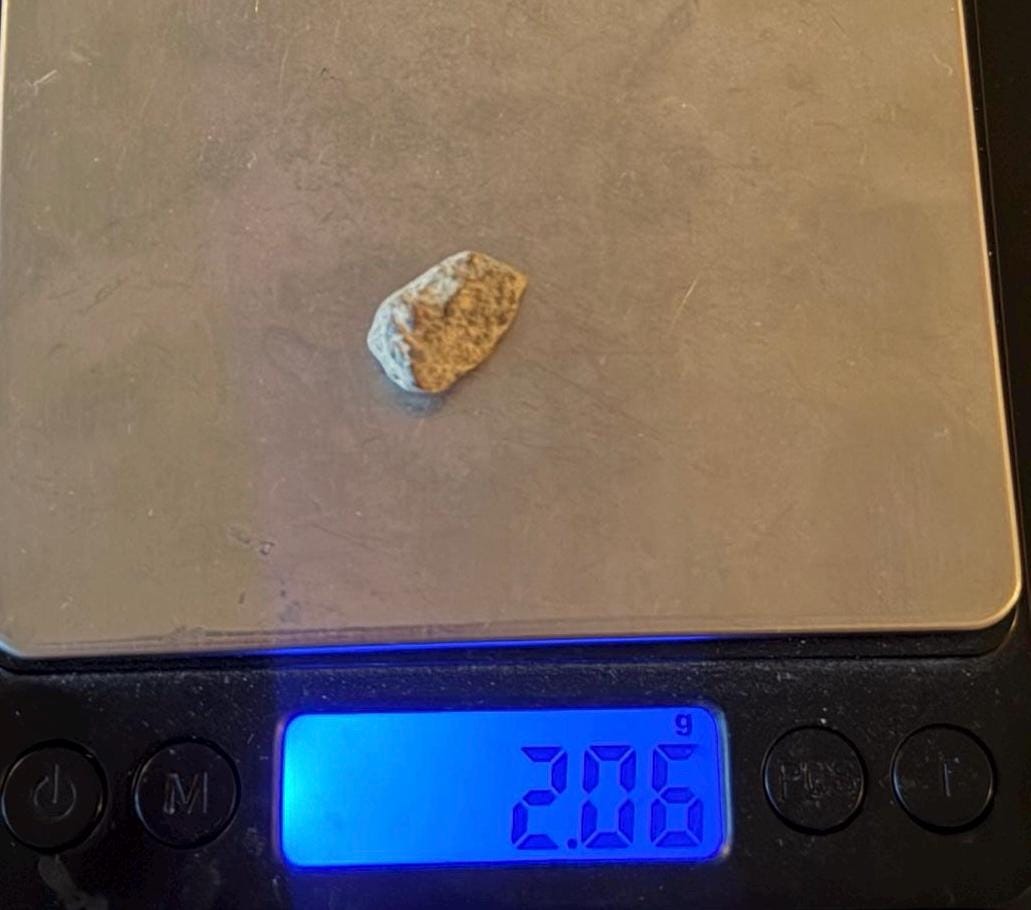 NWA 13974 Lunar Meteorite -Feldspathic Breccia, Authentic Meteorite, 2.06 grams