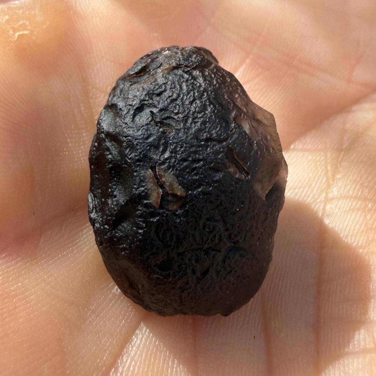 Saffordite Cintamani Stone Specimen: Rare Arizona Pseudo-Tektite, 7.49 grams