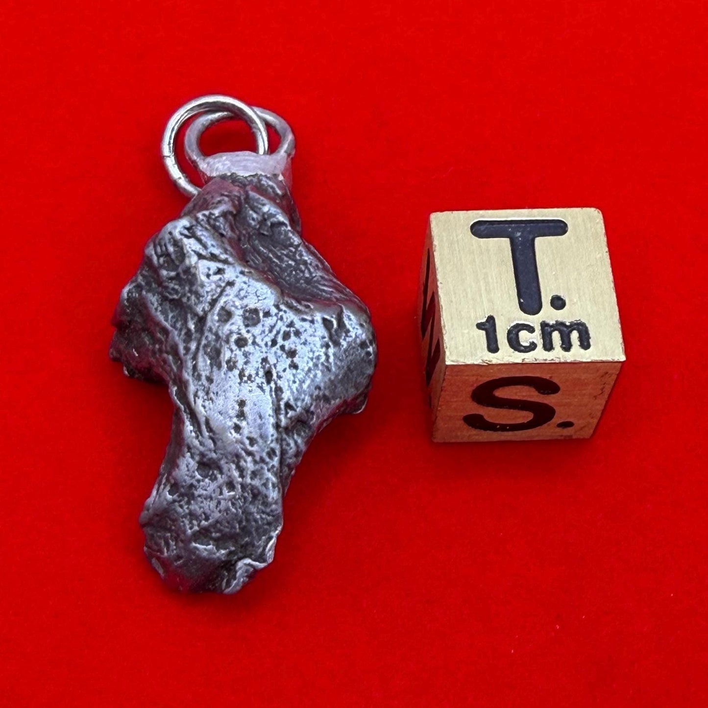 Sikhote-Alin Iron Meteorite Pendant: Astronomy Space Gift, 9.23g