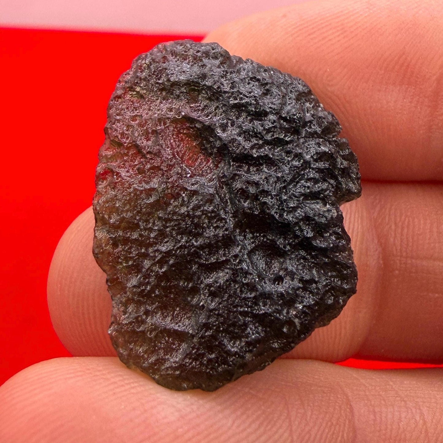 Authentic Moldavite Tektite Specimen: 4.37 grams, Reiki Talisman