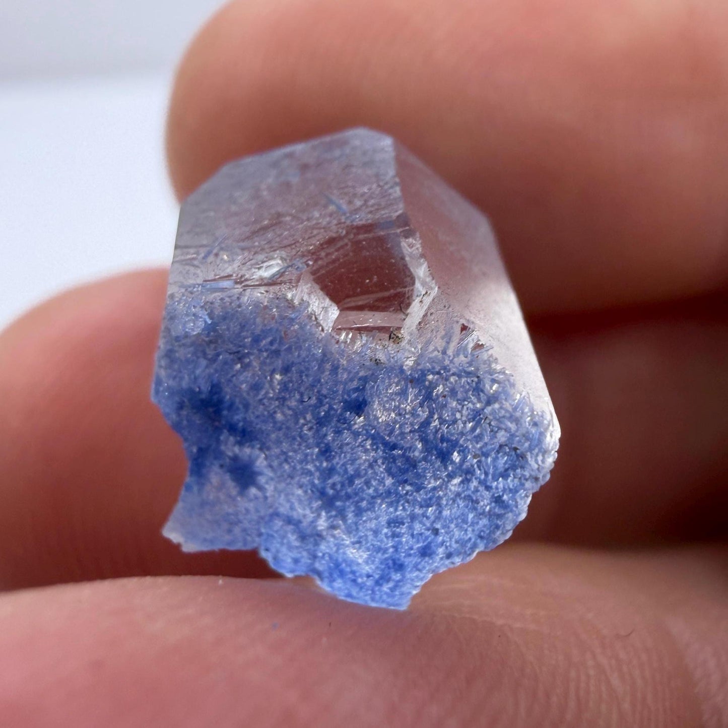 Brazilian Dumortierite Crystal- Blue Crystal Point, Rare Micro Specimen, 2.22g/11.1ct