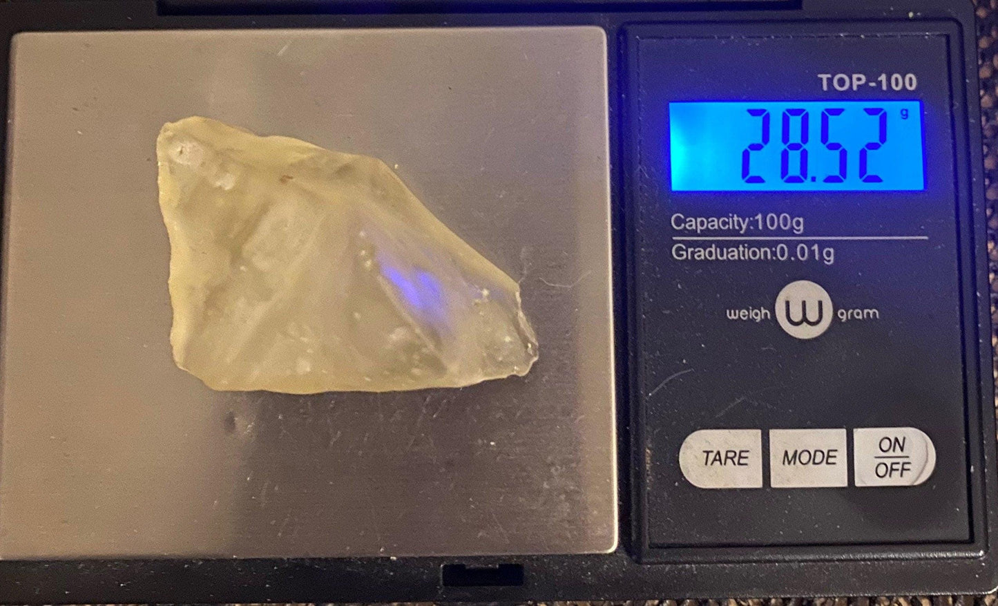 Rare Libyan Desert Glass: Golden Tektite Talisman, 28.52g