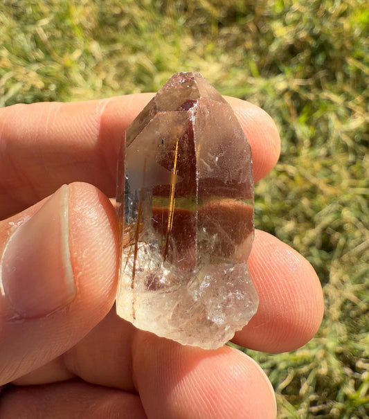 Golden Rutilated Quartz Crystal: Brazilian Fine Crystal, 12.77 grams