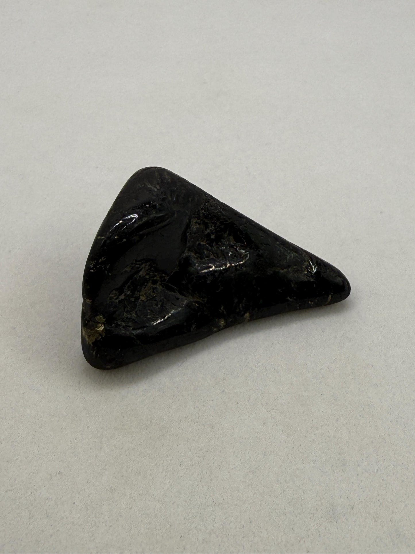 Polished Nuummite Stone: Greenland Gemstone with Display Case, Talisman, 18.89 grams