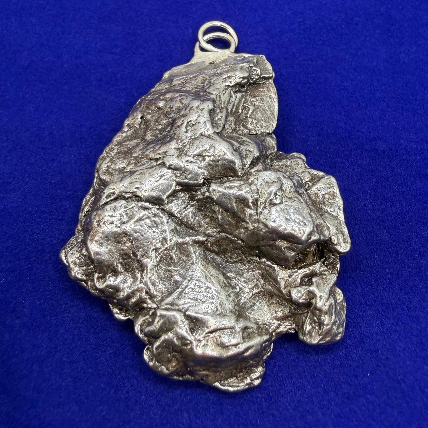 Campo del Cielo Meteorite Pendant: Authentic Iron Meteorite Jewelry, 52.71g