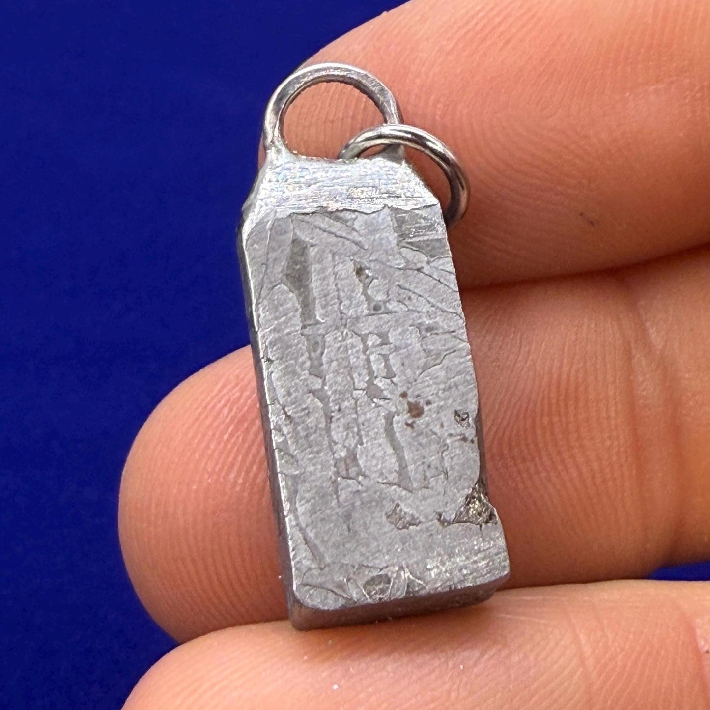 Aletai Meteorite Pendant, Space Jewelry, Etched Iron Widmanstätten 8.02g