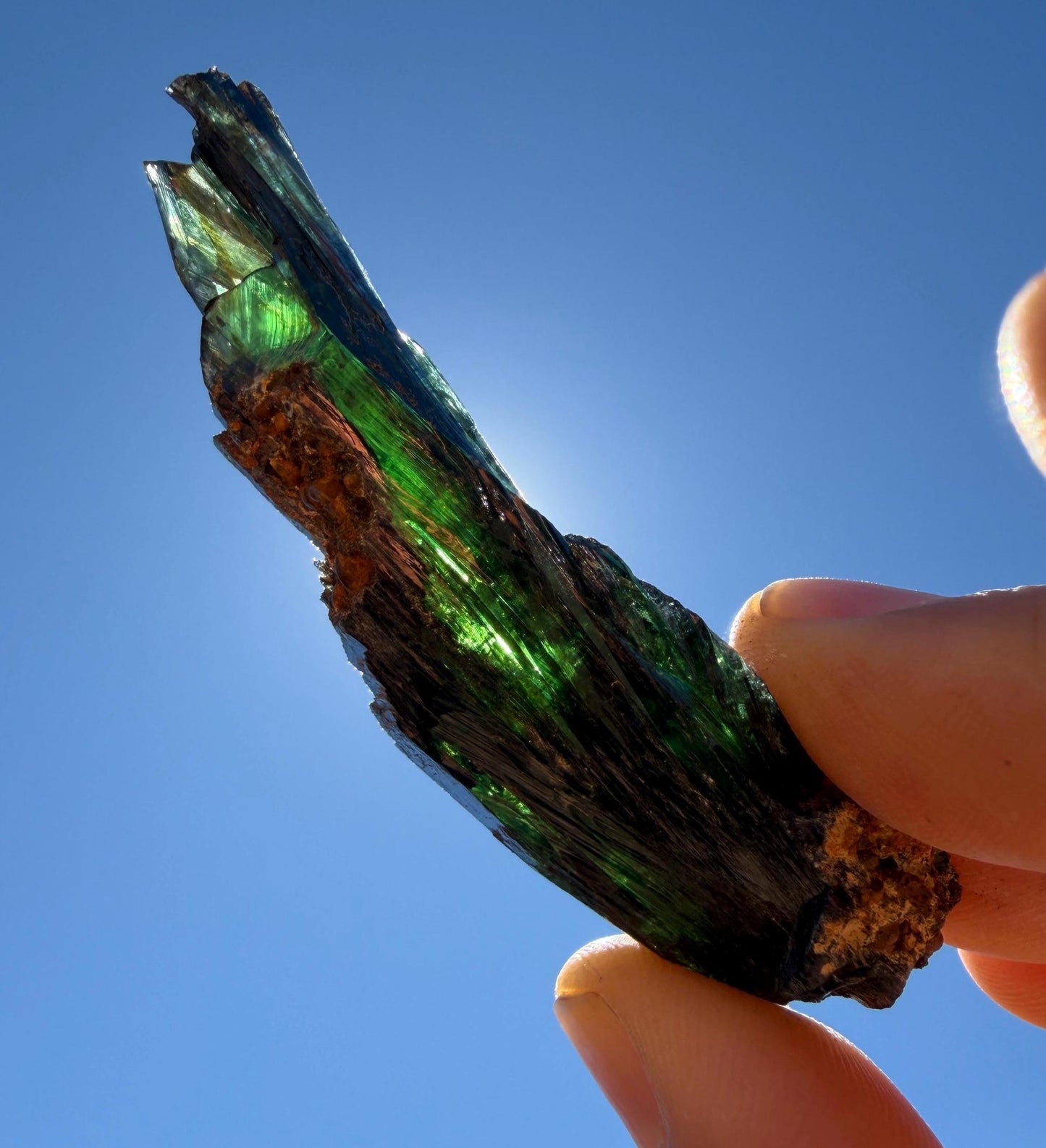 Rare Brazilian Vivianite Crystal: Reiki Energy Stone, Collector's Gem, 20.52/102.6ct