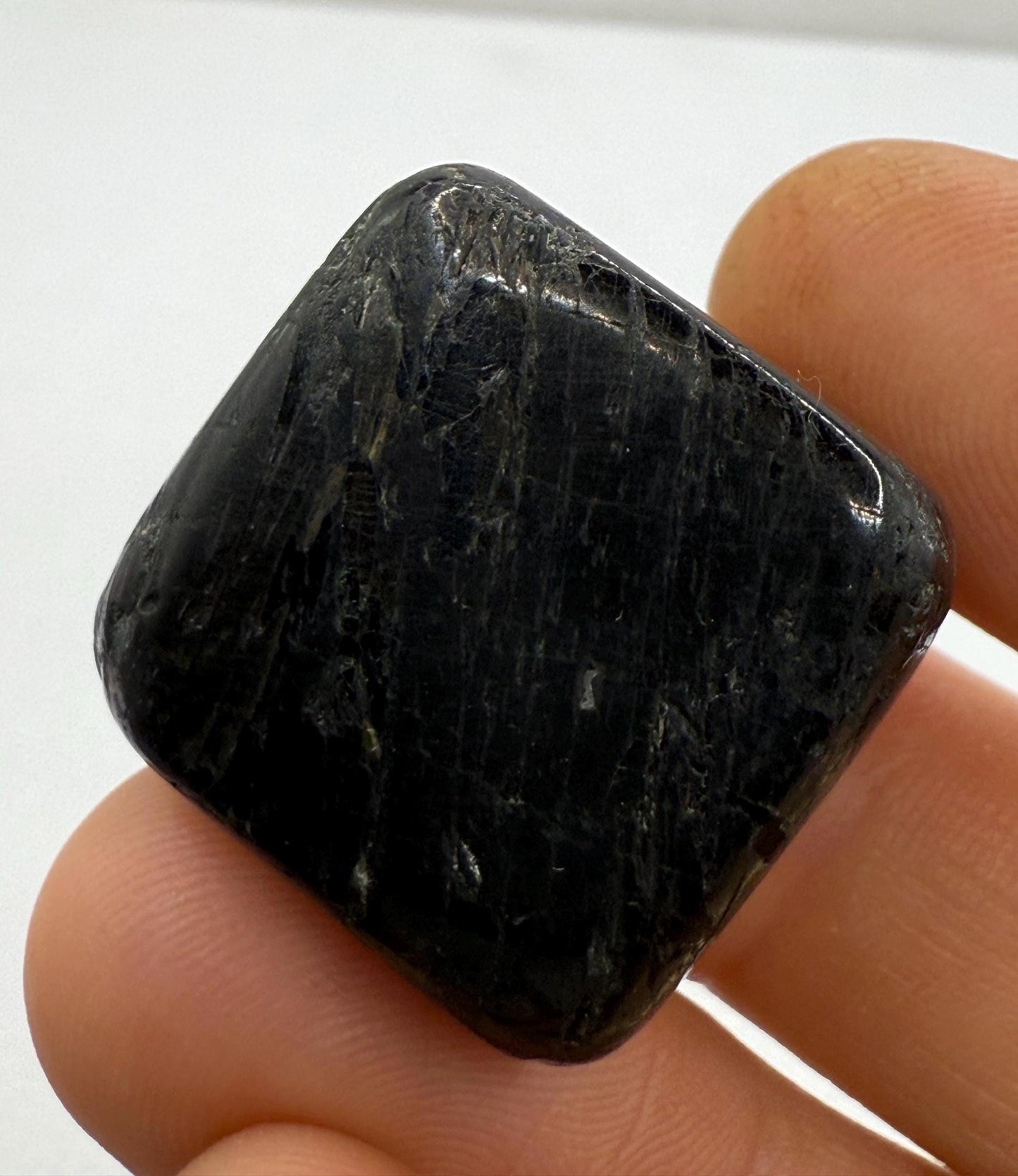 Greenland Nuummite Stone: Reiki Grounding Gemstone, 23.09 grams