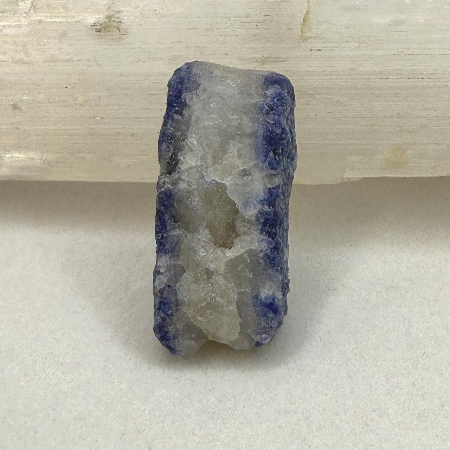 Raw Dumortierite Crystal, Vibrant Blue Mineral Specimen, Bahia Brazil