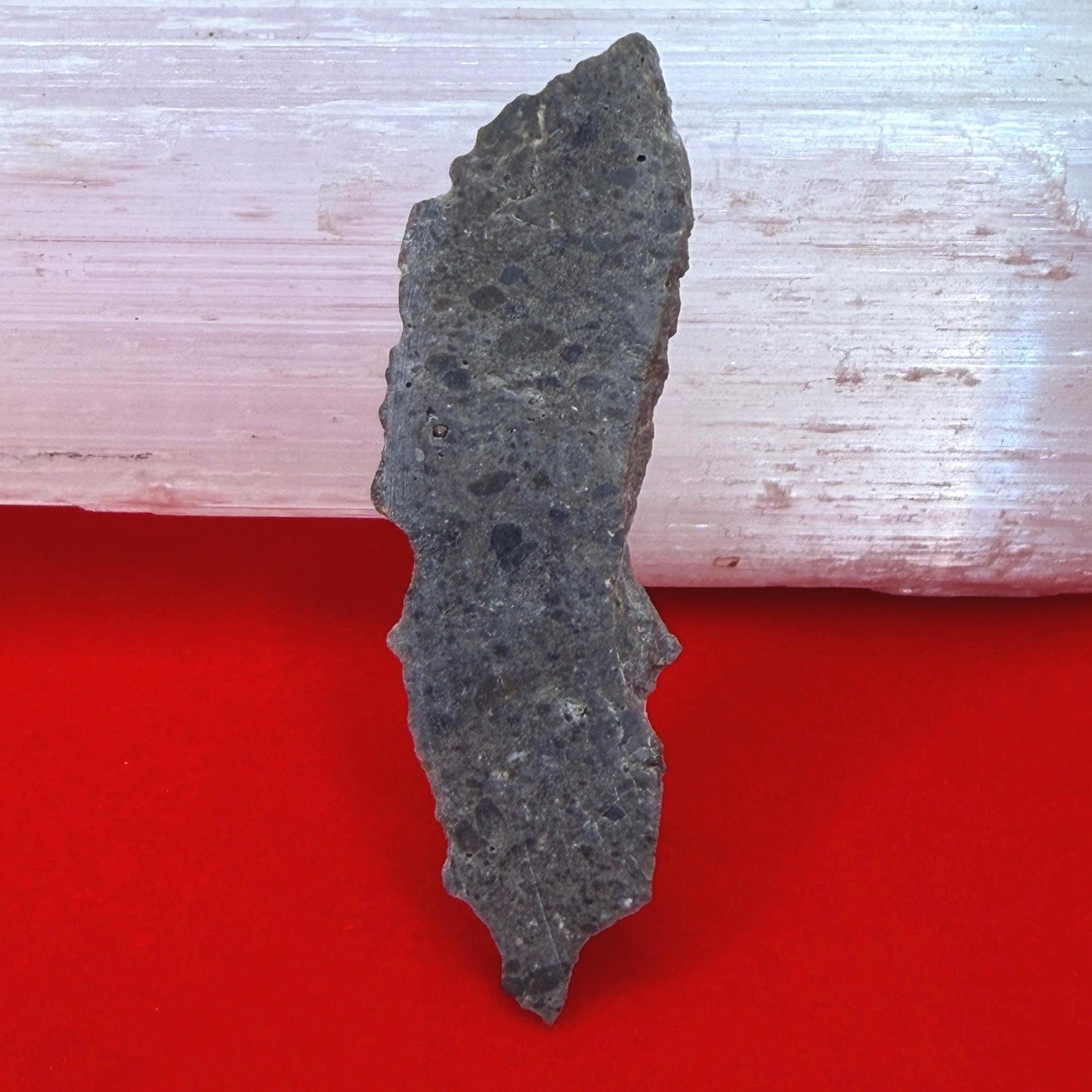 Oued el Hamim 001 Lunar Meteorite Slice, Rare Aqueously Altered Moon Rock, 1.52g