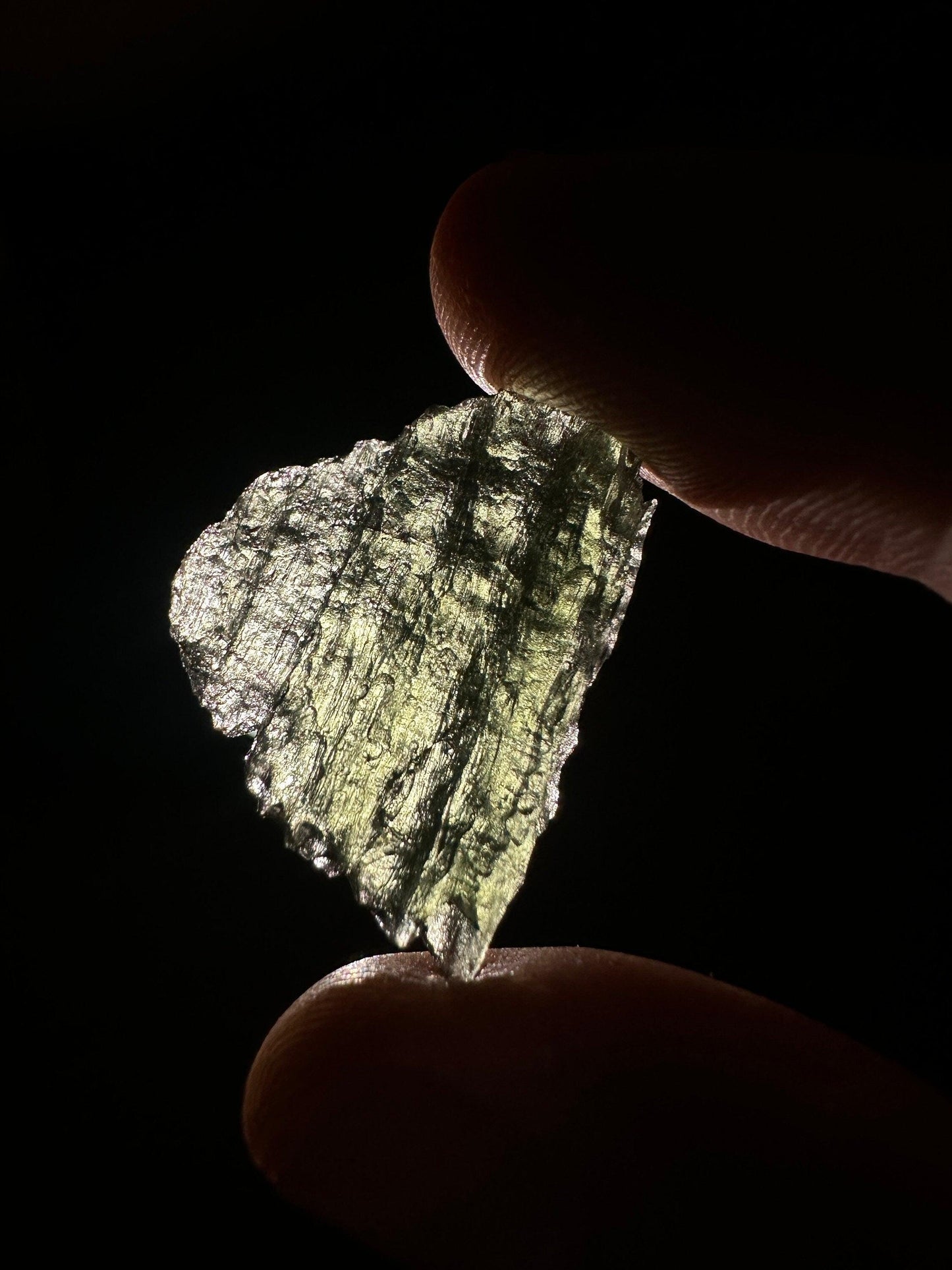 Moldavite Tektite Specimen, Czech Republic Meteorite, 3.17 grams