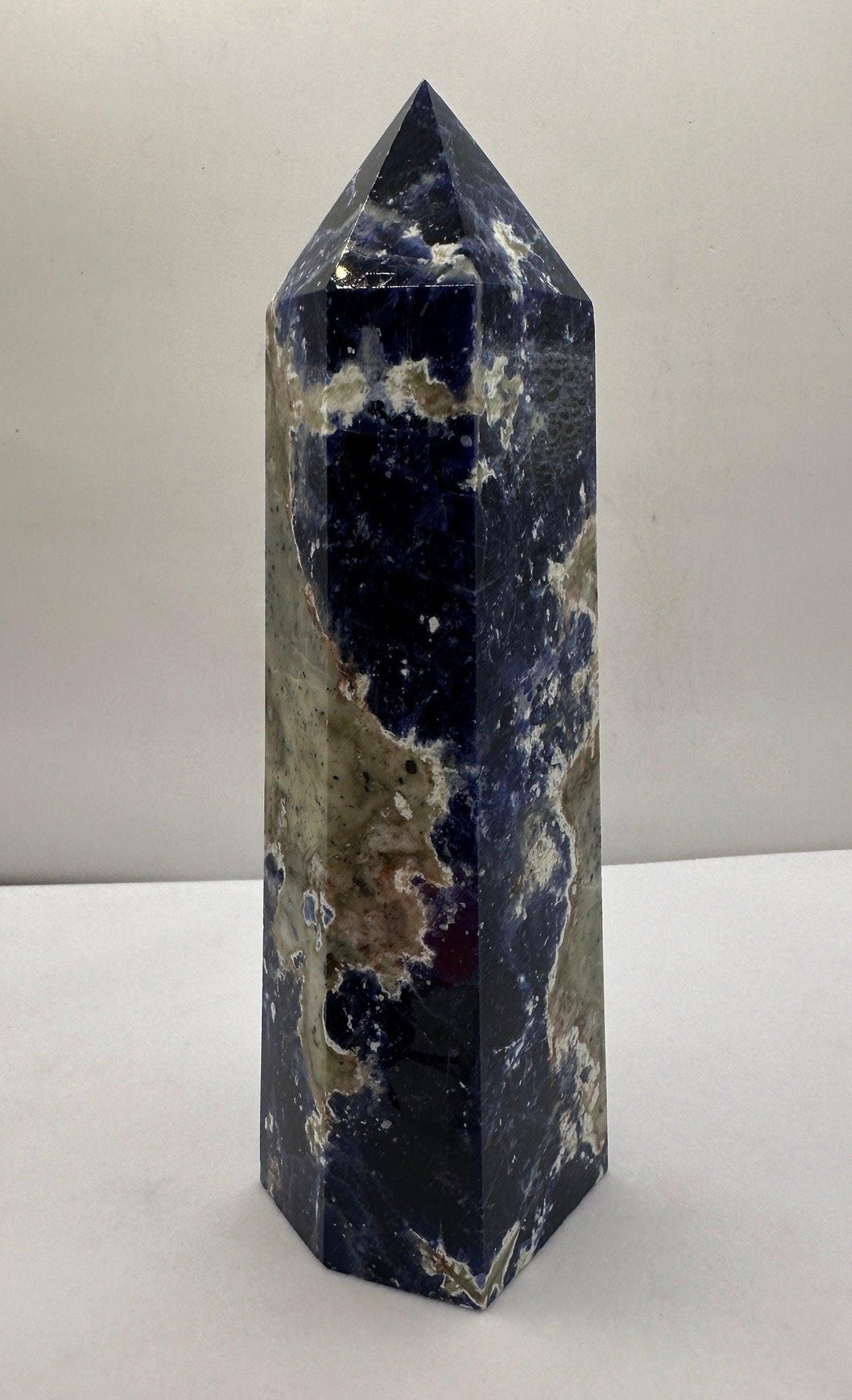Sodalite Obelisk, Metaphysical Decor, Reiki Healing Stone