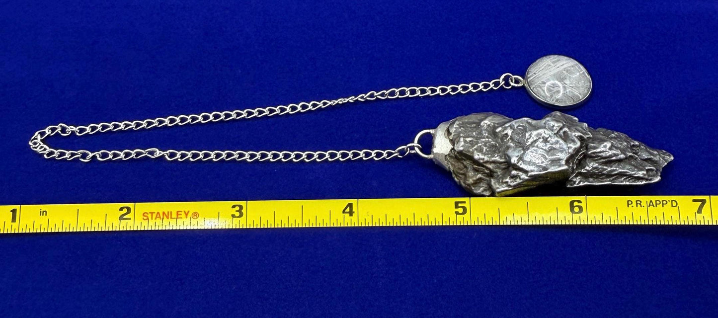 Campo del Cielo Meteorite Pendulum, Rare Cosmic Divination Tool, Crystal Healing Gift, 59.04g