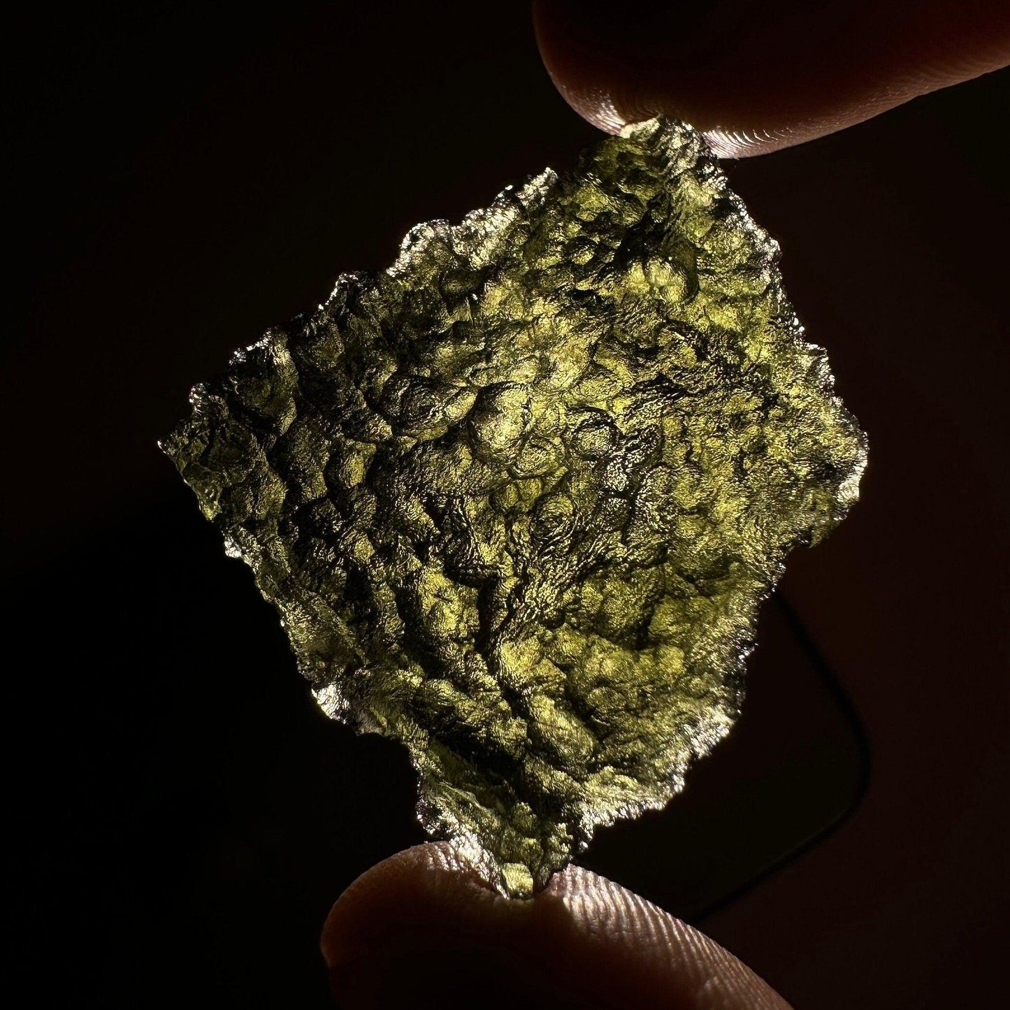 Authentic Moldavite Tektite Specimen: Spiritual Talisman, 8.56 grams