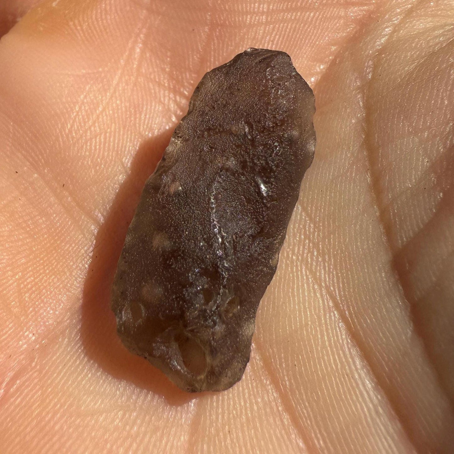 Colombianite Specimen: Translucent Shamanic Pseudo-Tektite, 3.19 grams