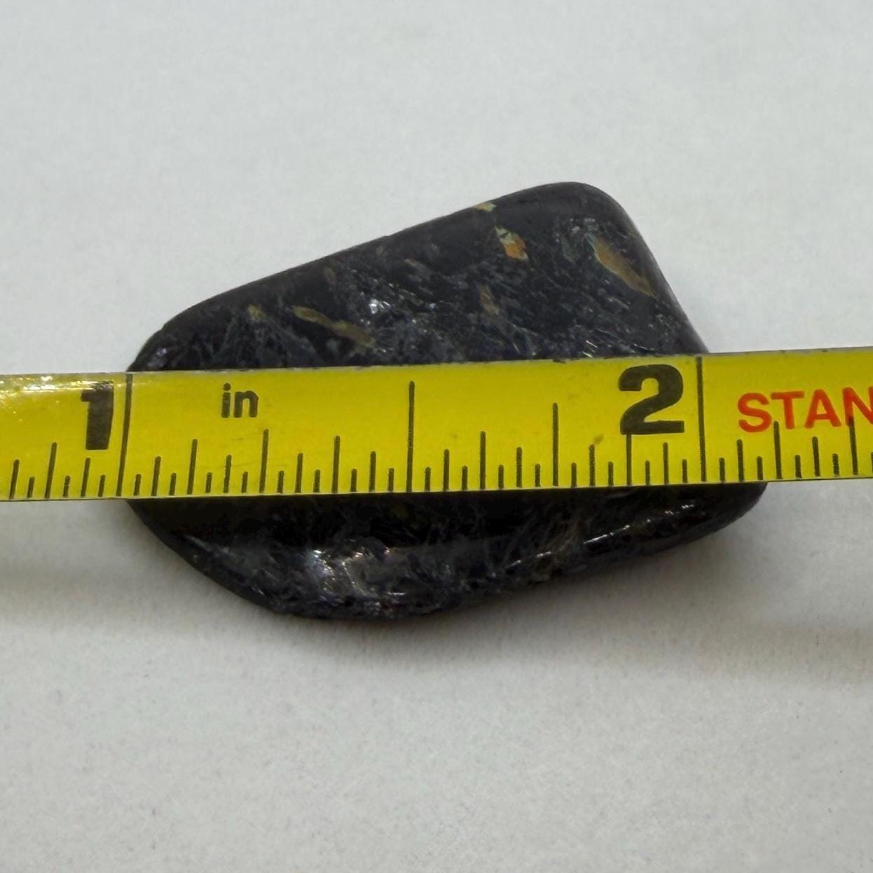 Greenland Nuummite Stone: Reiki Healing Stone, Protection Talisman, 8.53 grams