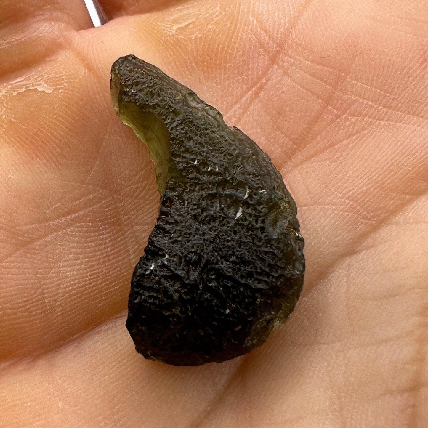 Authentic Moldavite Crystal Specimen, Czech Tektite (3.05 grams|15.25 carats)