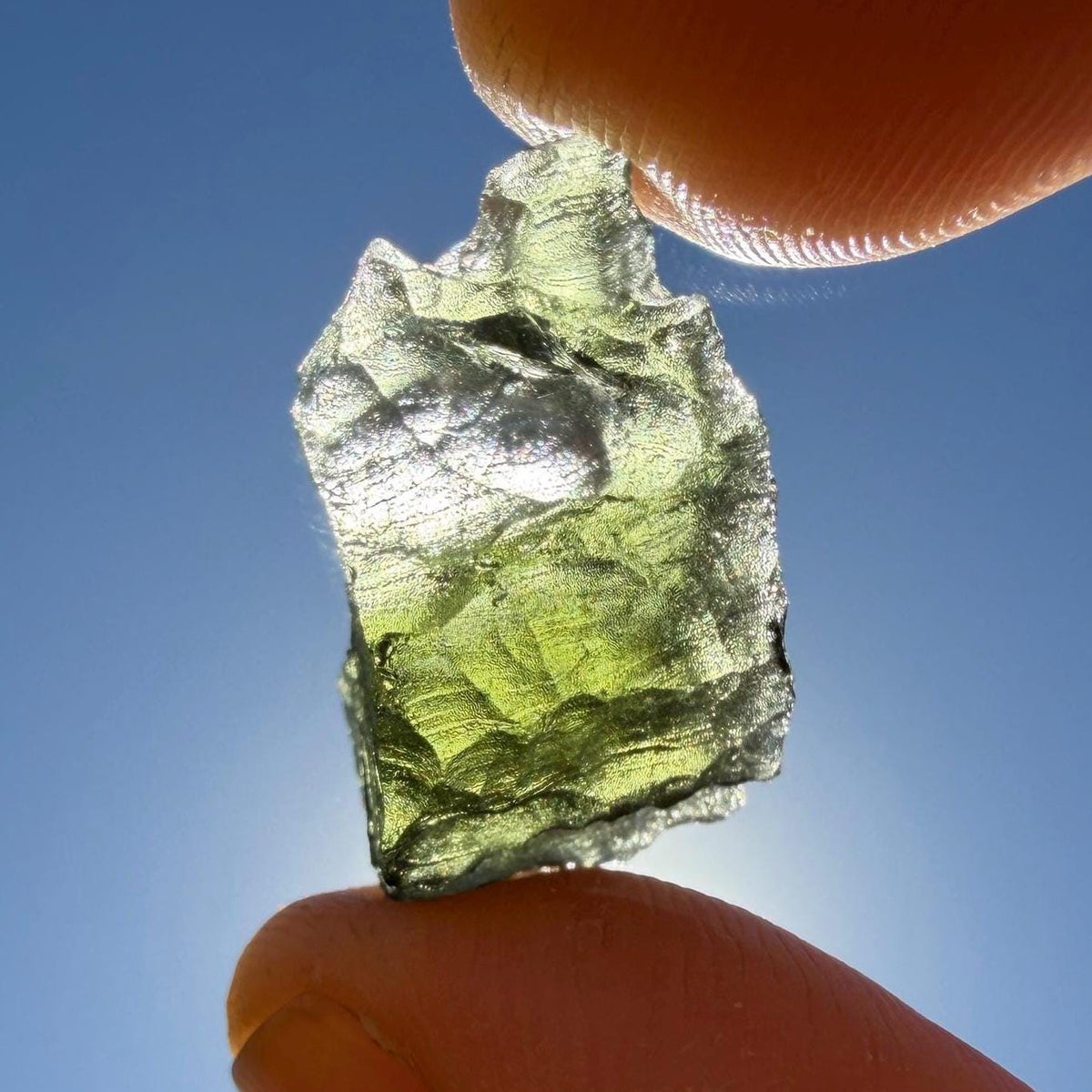 Authentic Moldavite Tektite Specimen, Czech Republic Origin, 2.26 grams