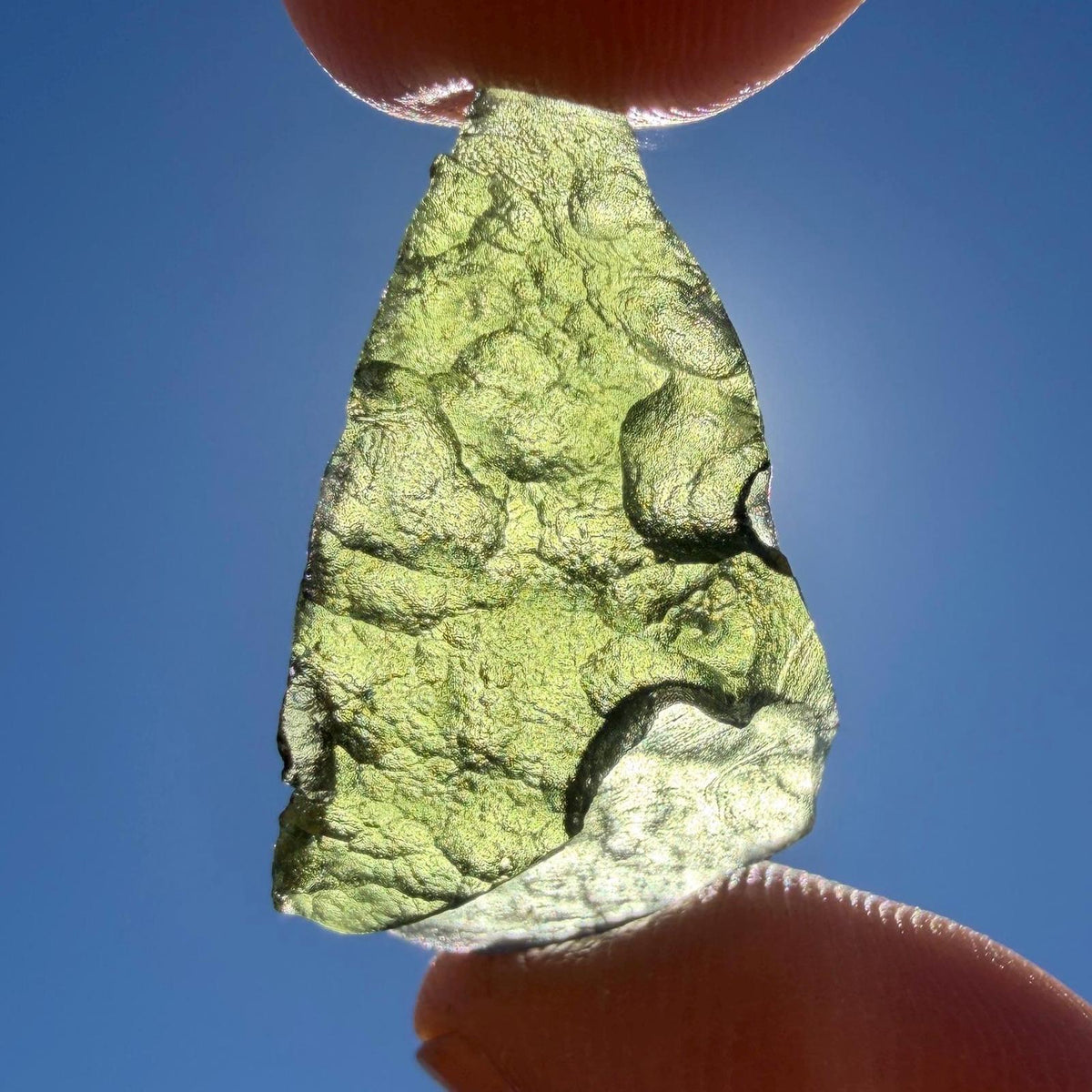 Authentic Moldavite Tektite Specimen: 3.53 grams, Reiki Talisman