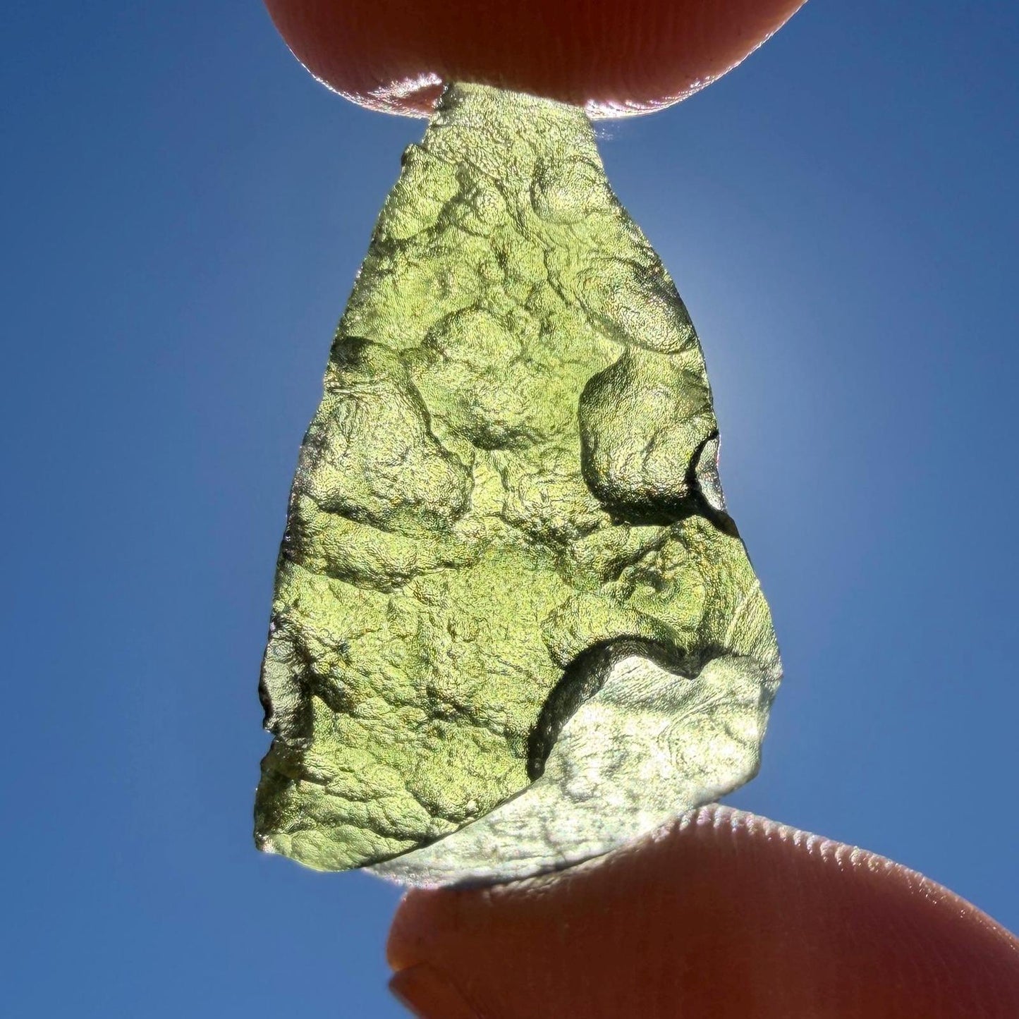 Authentic Moldavite Tektite Specimen: 3.53 grams, Reiki Talisman