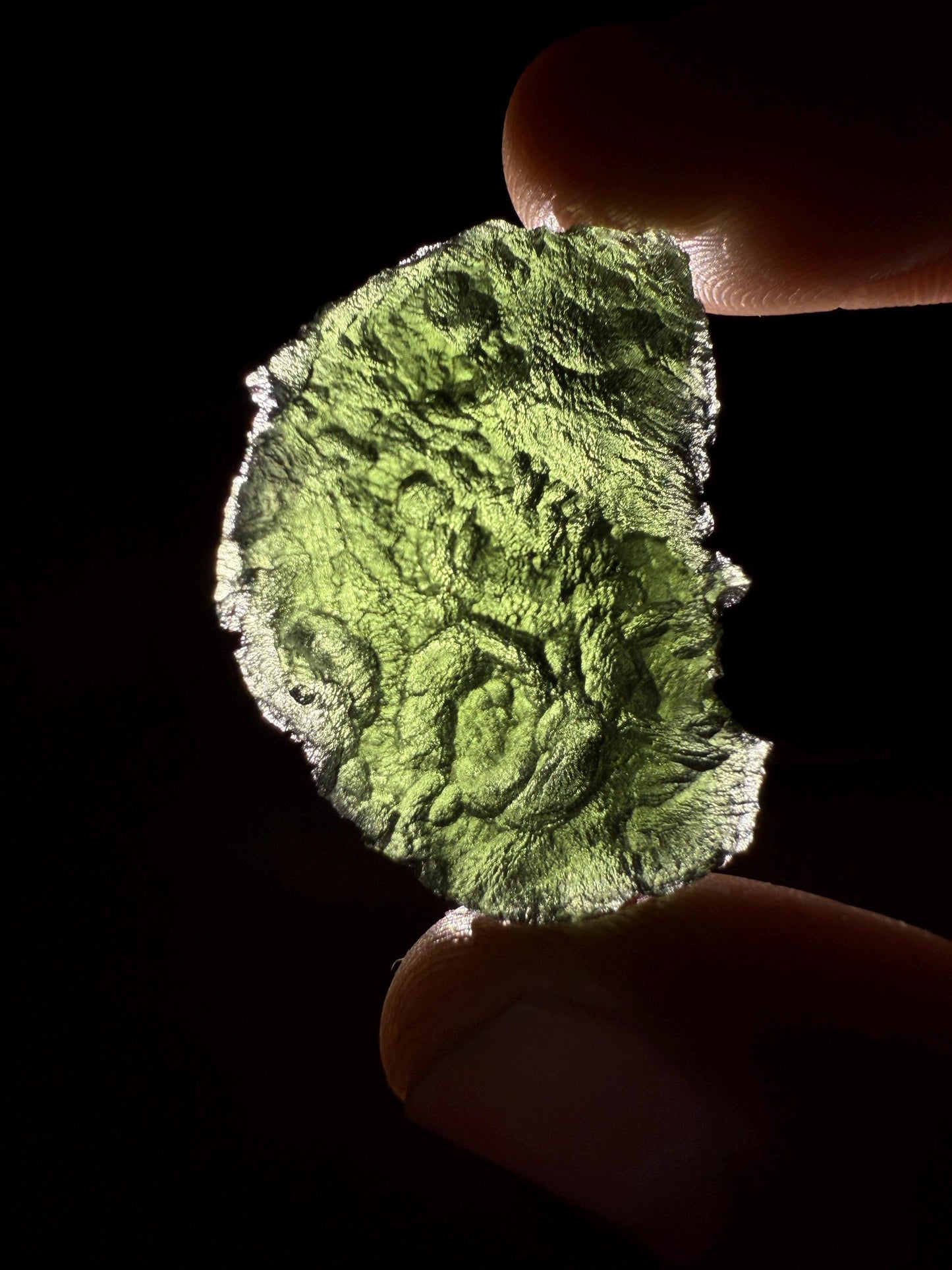 Authentic Moldavite Tektite Specimen, Czech Republic, 8.79 grams