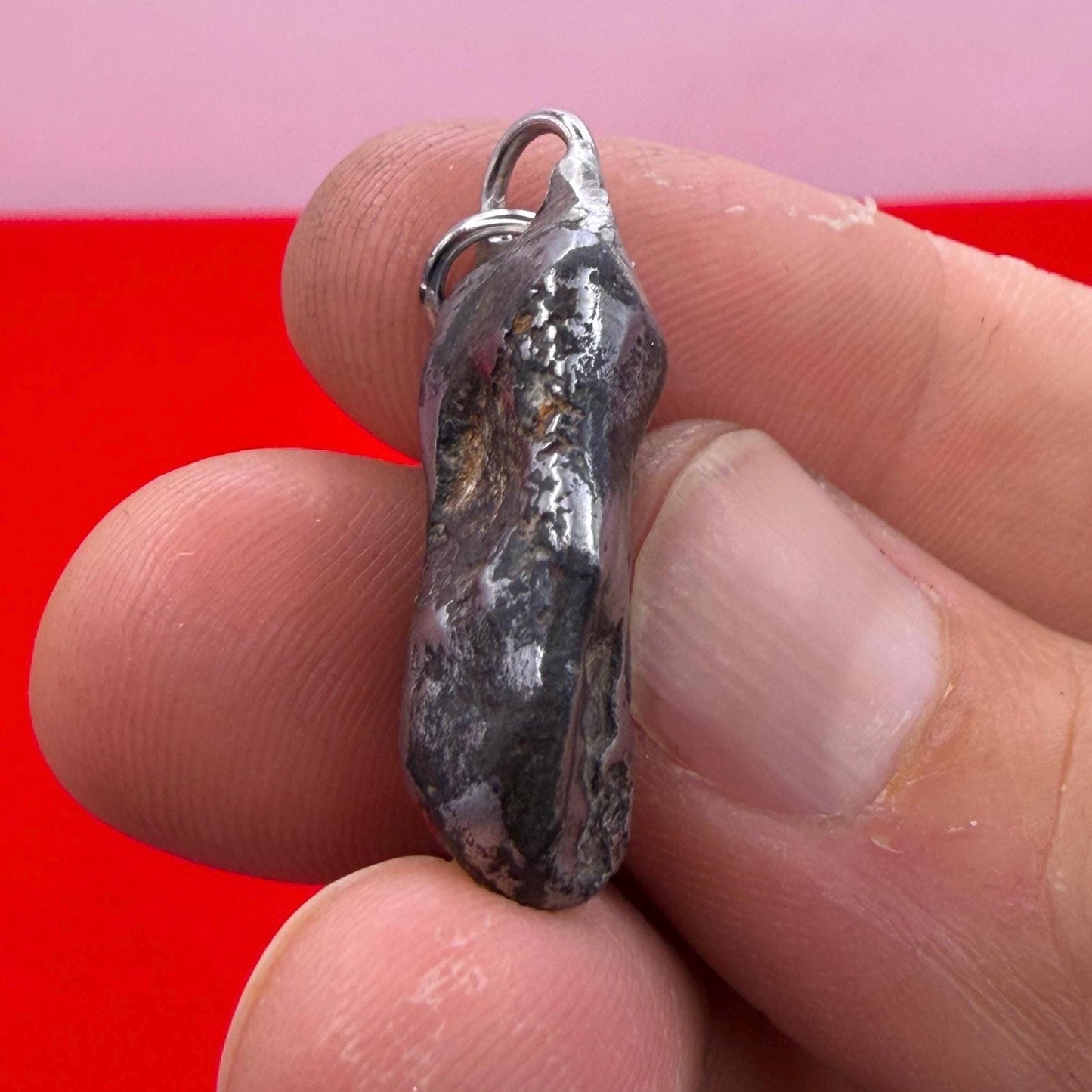 Sikhote-Alin Iron Meteorite Pendant: Astronomy Space Gift, 10.67g