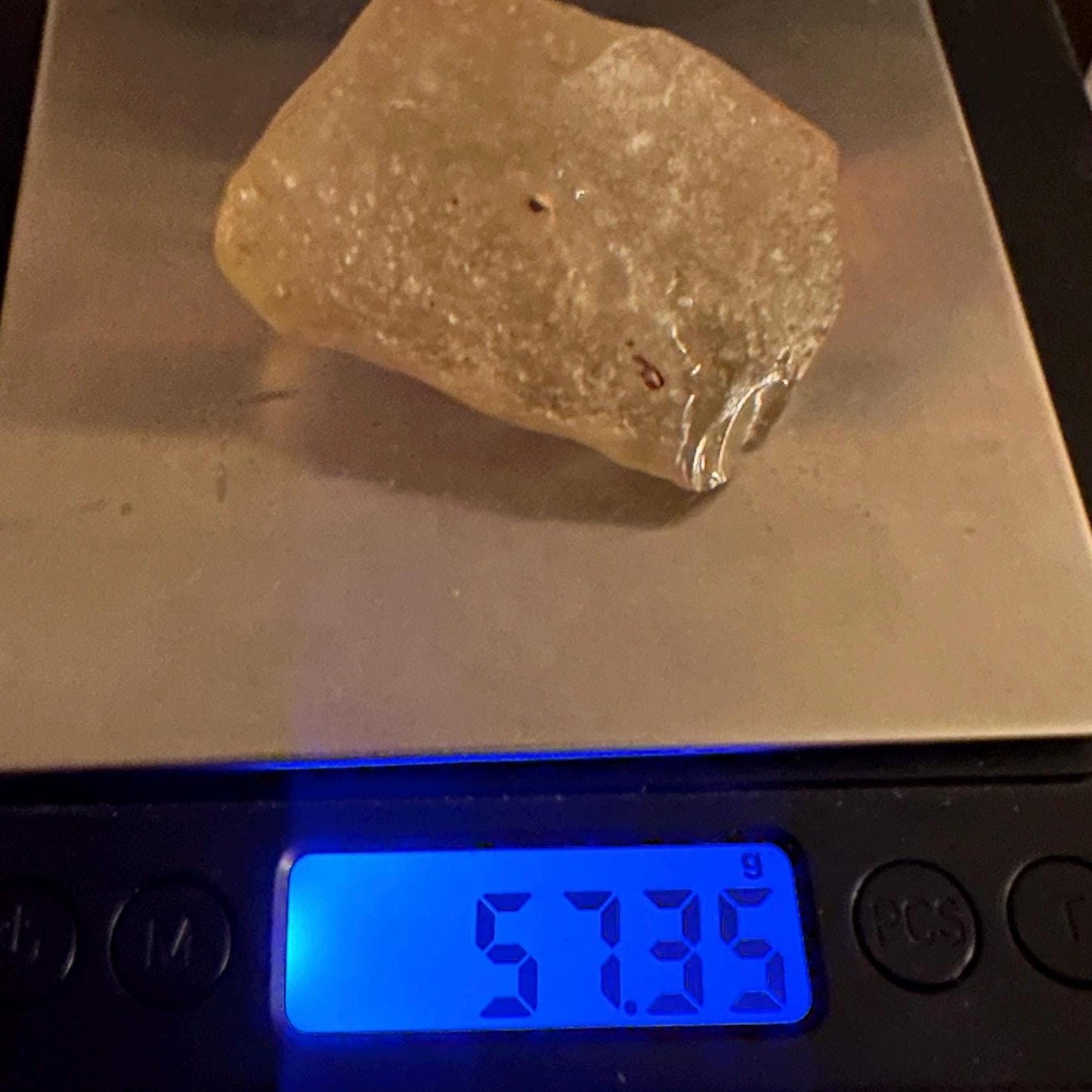 Libyan Desert Glass: Authentic Meteorite Impact Glass, Premium Sahara Specimen, 57.35 grams
