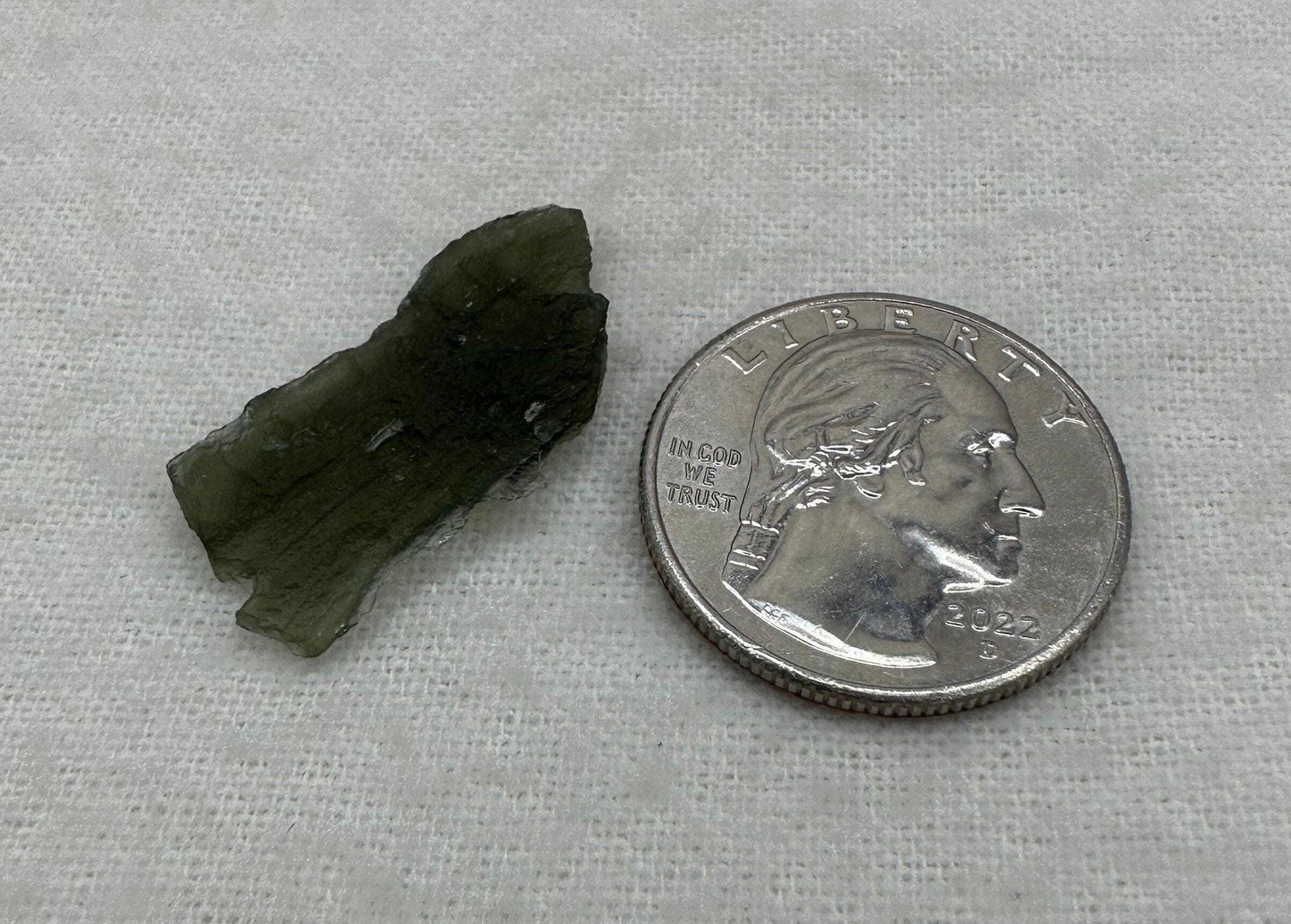 Moldavite Tektite Crystal Specimen, Spiritual Talisman (1.59 grams)