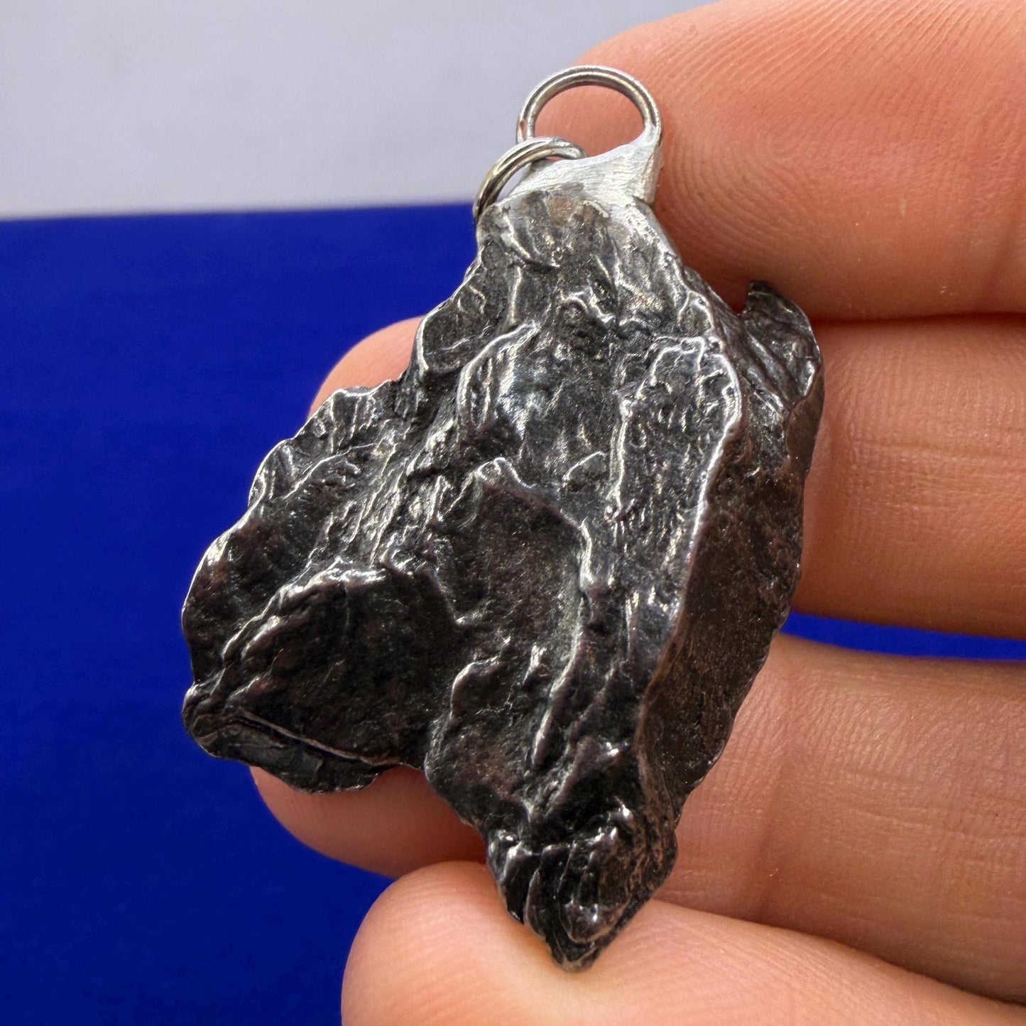 Campo del Cielo Meteorite Pendant: Authentic Iron Meteorite Jewelry, 20.30g