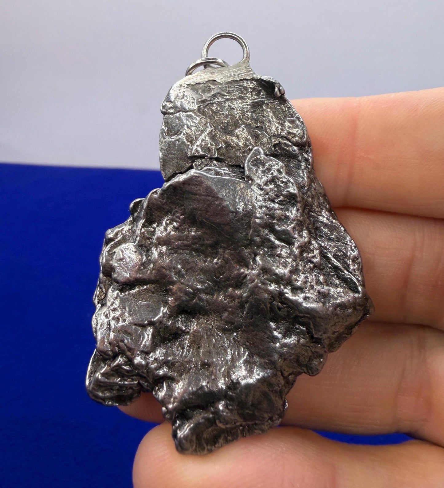 Campo del Cielo Meteorite Pendant: Authentic Iron Meteorite Jewelry, 52.71g