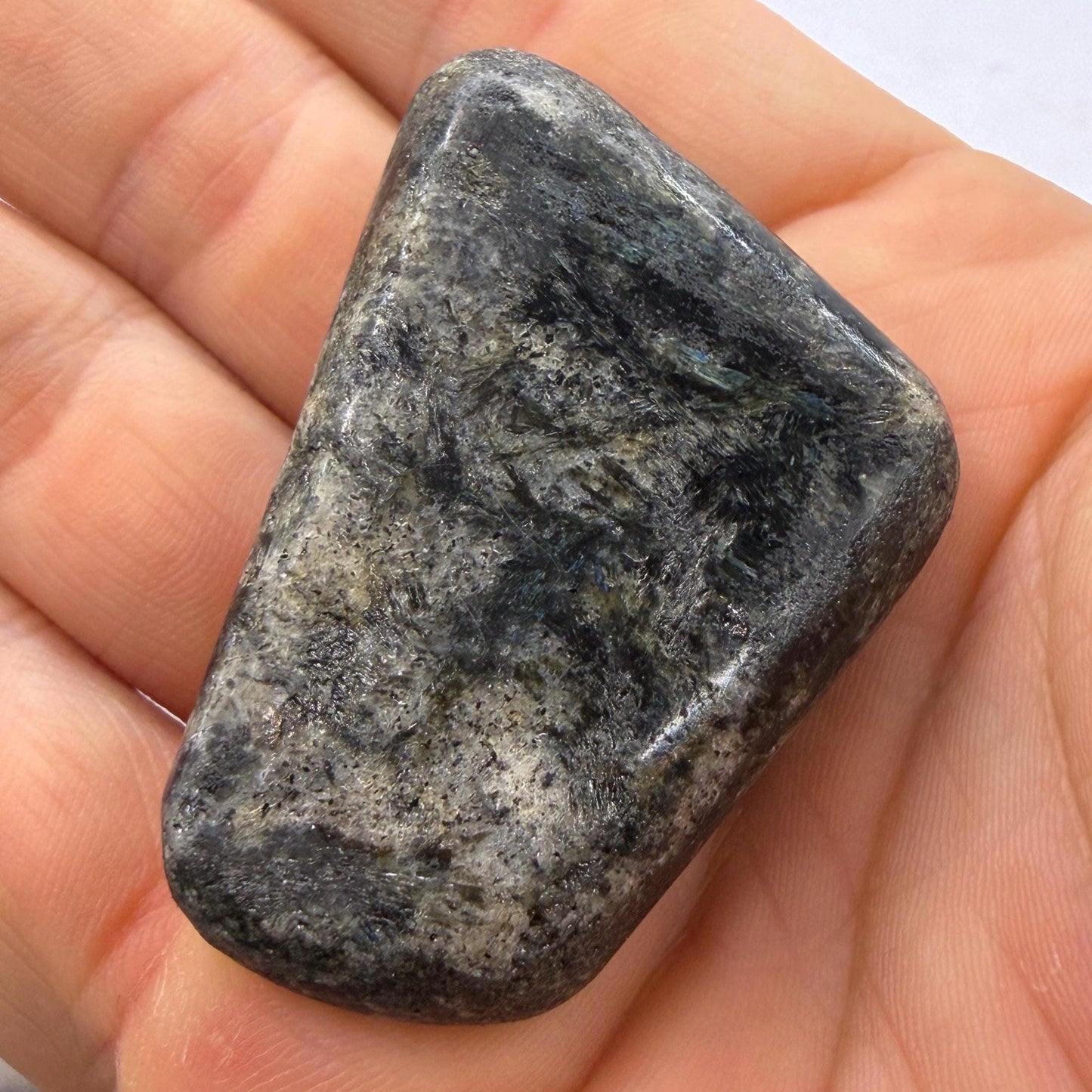 Rare Nuummite Crystal Finland, Genuine Sorcerer’s Stone, Iridescent Stone, 36.75g
