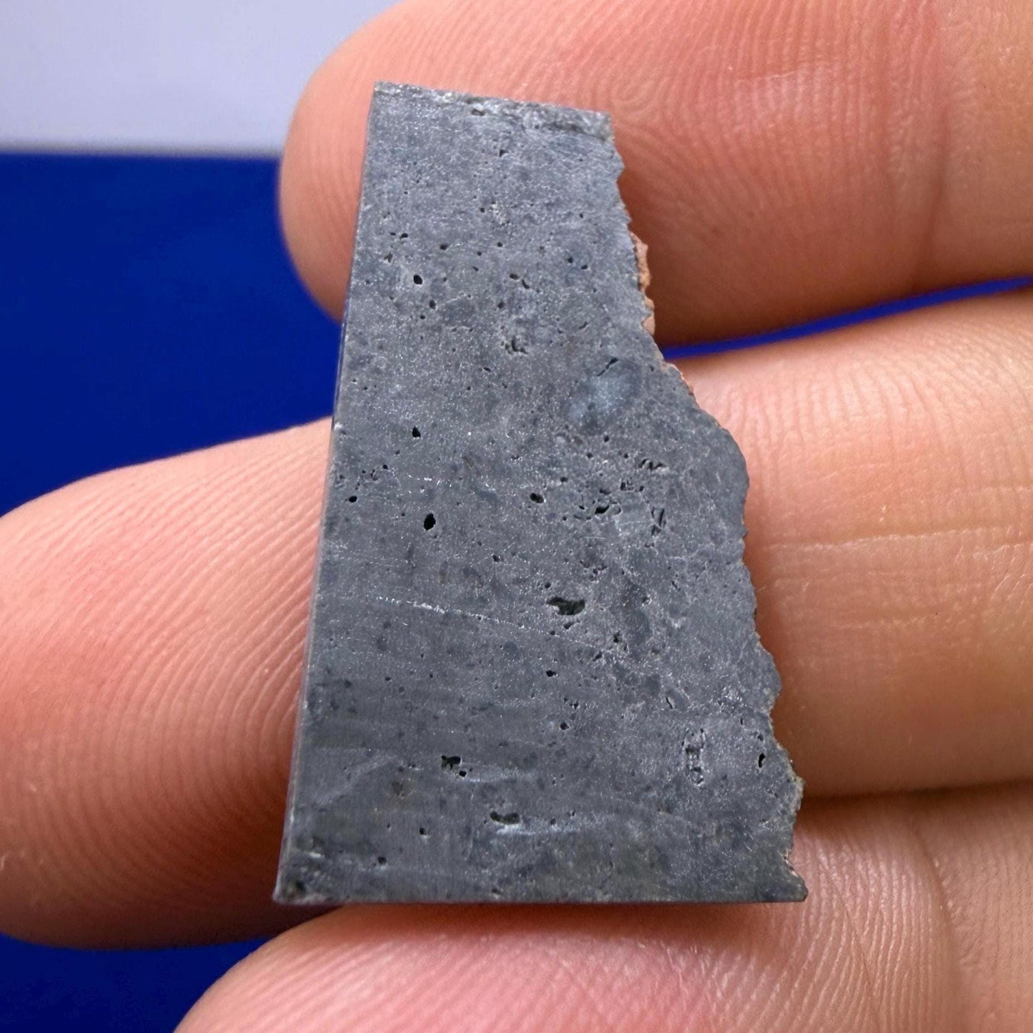 NWA 16315 Lunar Melt Breccia Meteorite Slice, Authentic Moon Rock, Mauritania, 1.43g