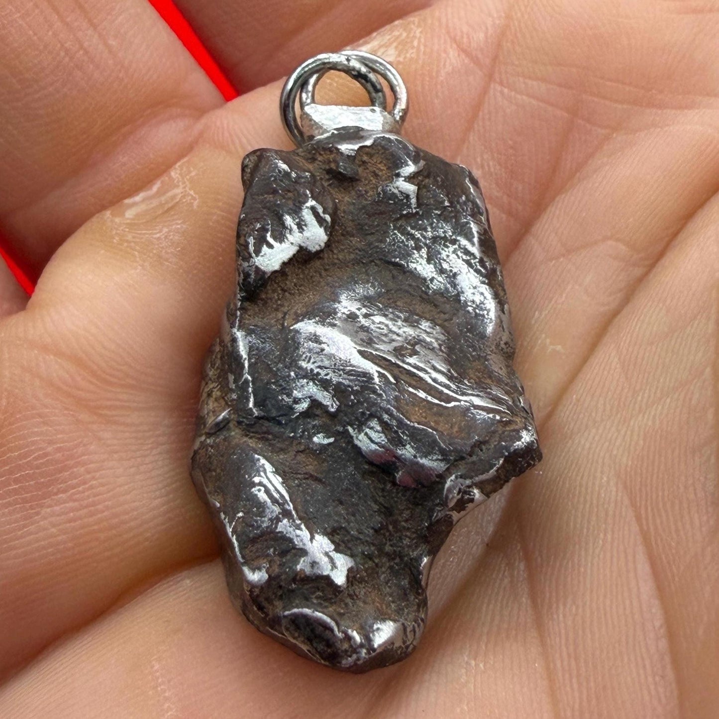 Gebel Kamil Iron Meteorite Pendant, 23.46 grams, Egypt, Authentic Meteorite