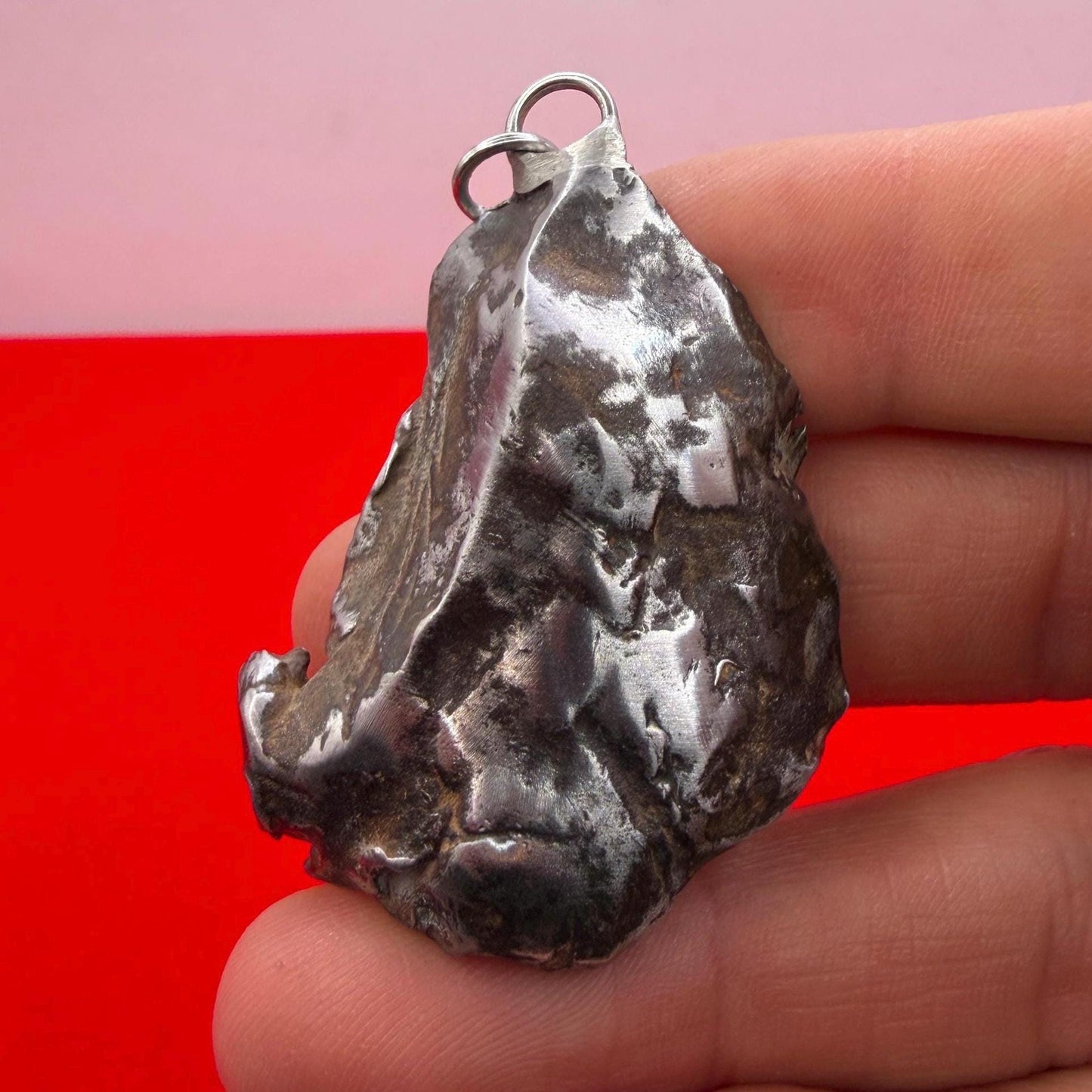 Gebel Kamil Iron Meteorite Pendant, Egypt, Authentic Meteorite, 55.15g