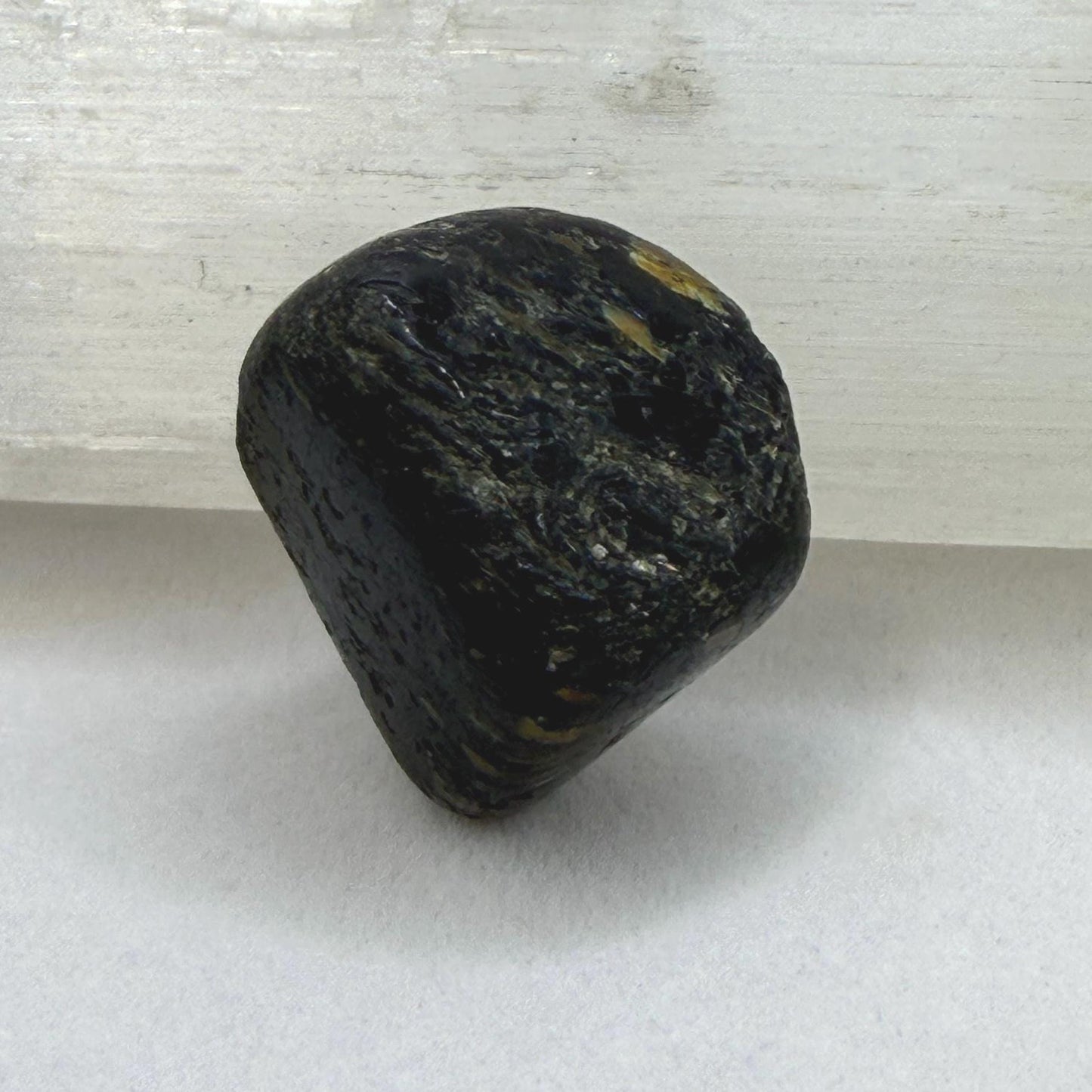 Greenland Nuummite Stone: Reiki Healing Stone, Protection Talisman, 5.25 grams