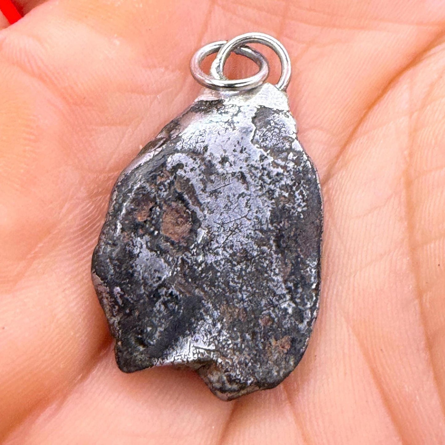Sikhote-Alin Iron Meteorite Pendant: Astronomy Space Gift, 10.18g