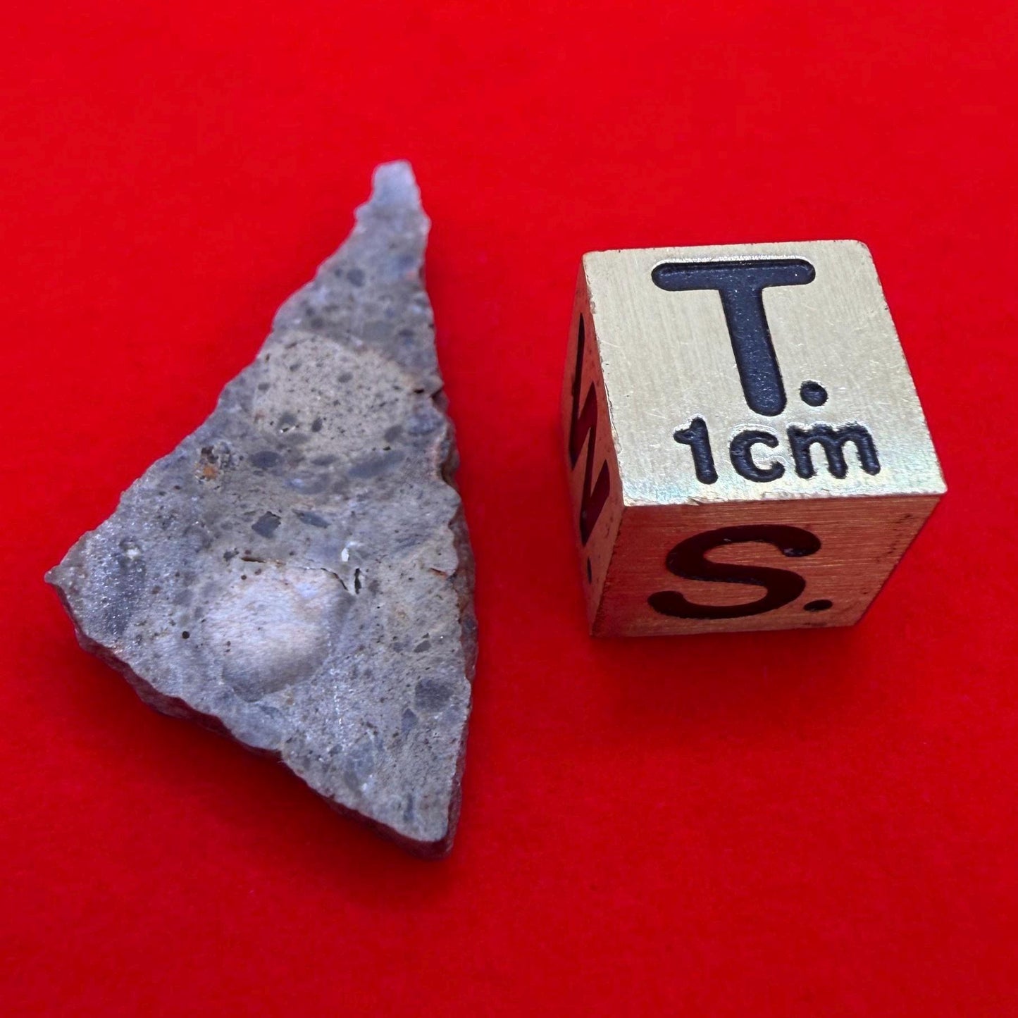 Oued el Hamim 001 Lunar Meteorite Slice, Aqueously Altered Moon Rock (1.48g)