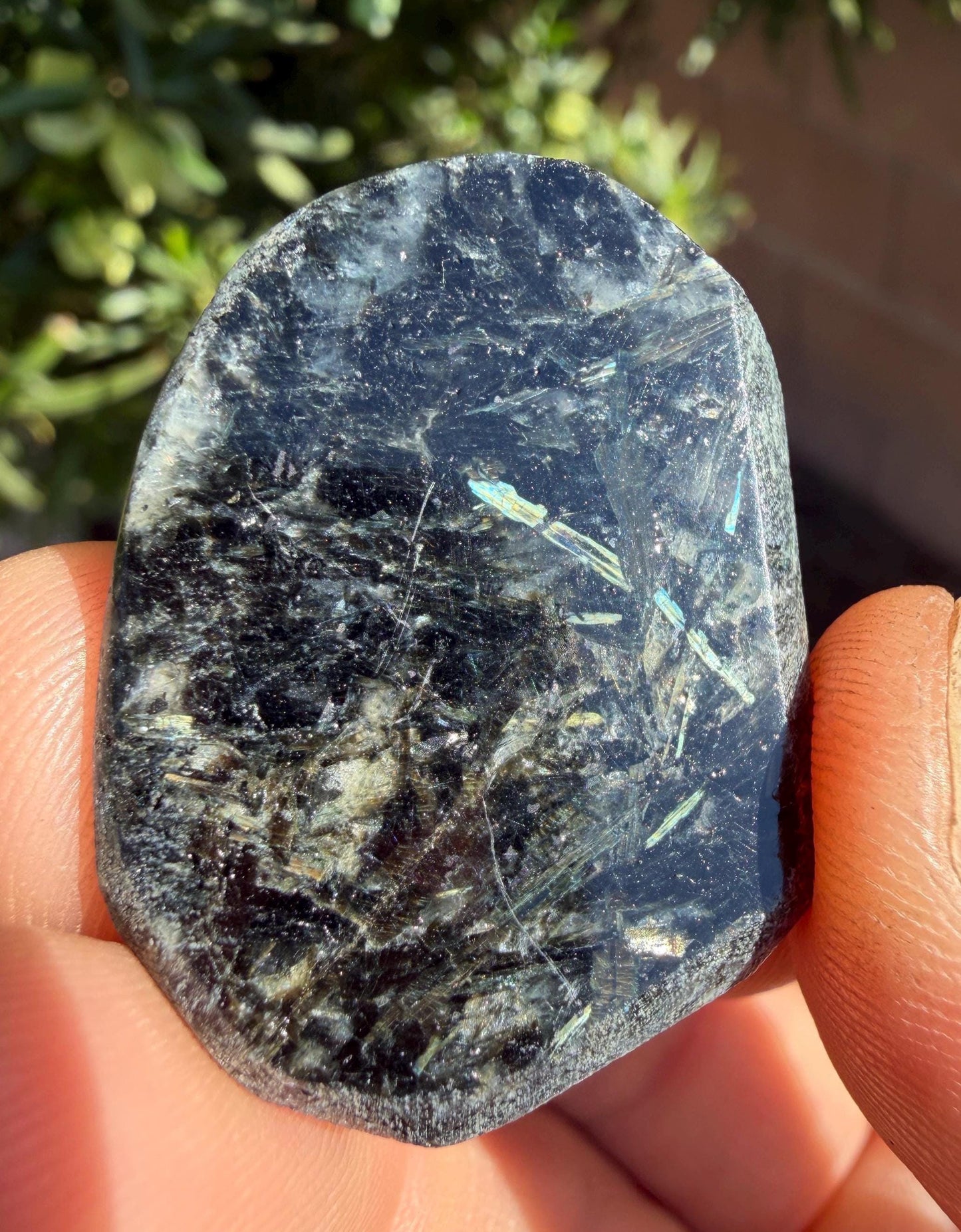 Rare Nuummite Crystal Finland, Genuine Sorcerer’s Stone, Iridescent Stone, 13.96g