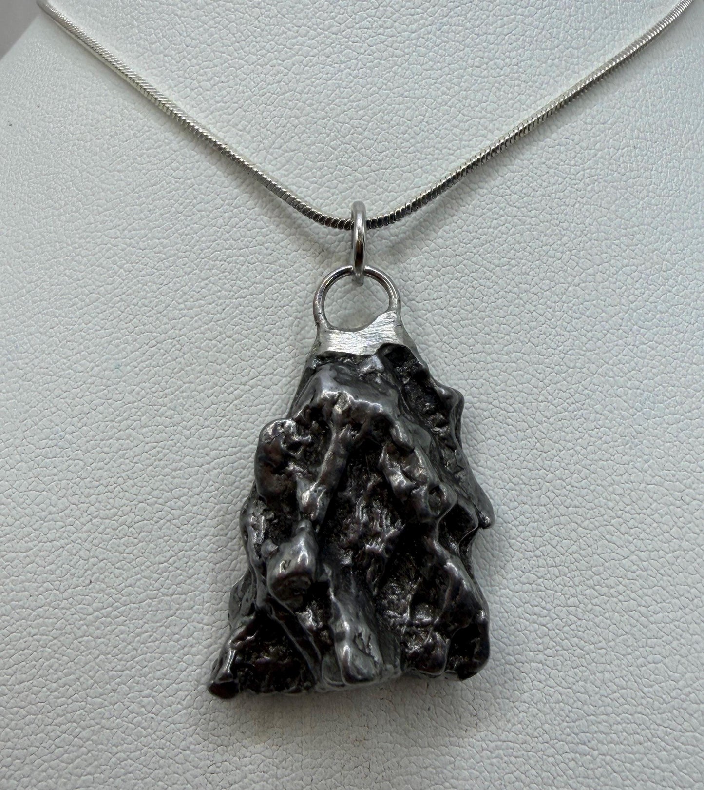 Campo del Cielo Meteorite Pendant, Authentic Astronomy Gift, Cosmic Jewelry, 20.13 grams