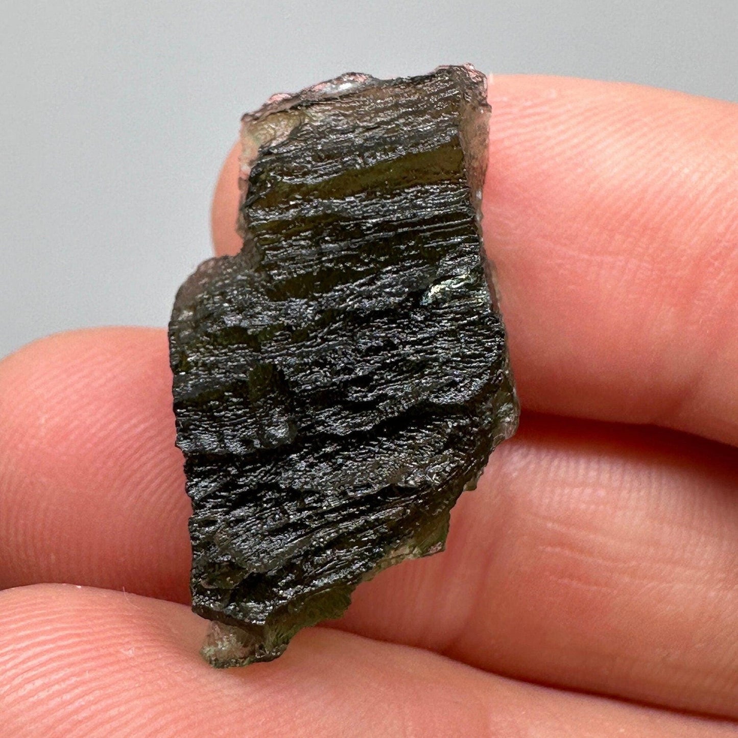 Authentic Moldavite Tektite Specimen: 4.20g/21ct