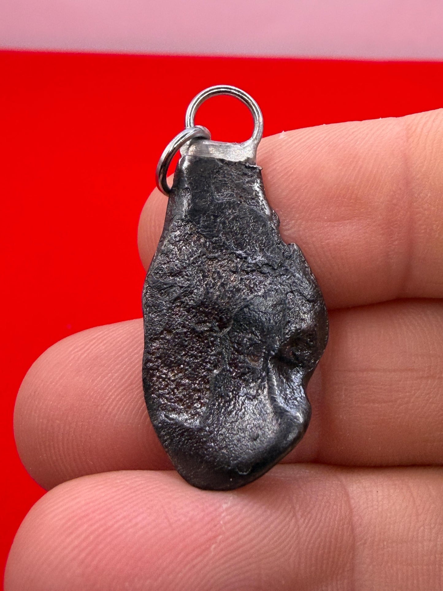 Sikhote-Alin Iron Meteorite Pendant: Astronomy Space Gift, 7.78g