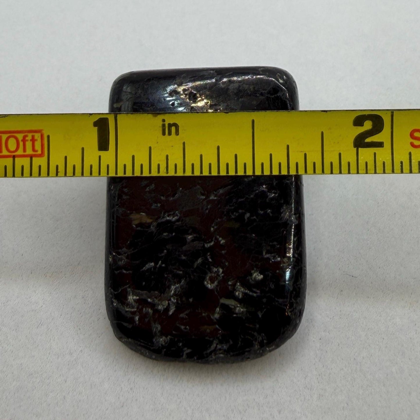 Fiery Nuummite Stone: Sorcerer's Stone from Greenland, Energy Work, Golden Flashes, 16.70 grams