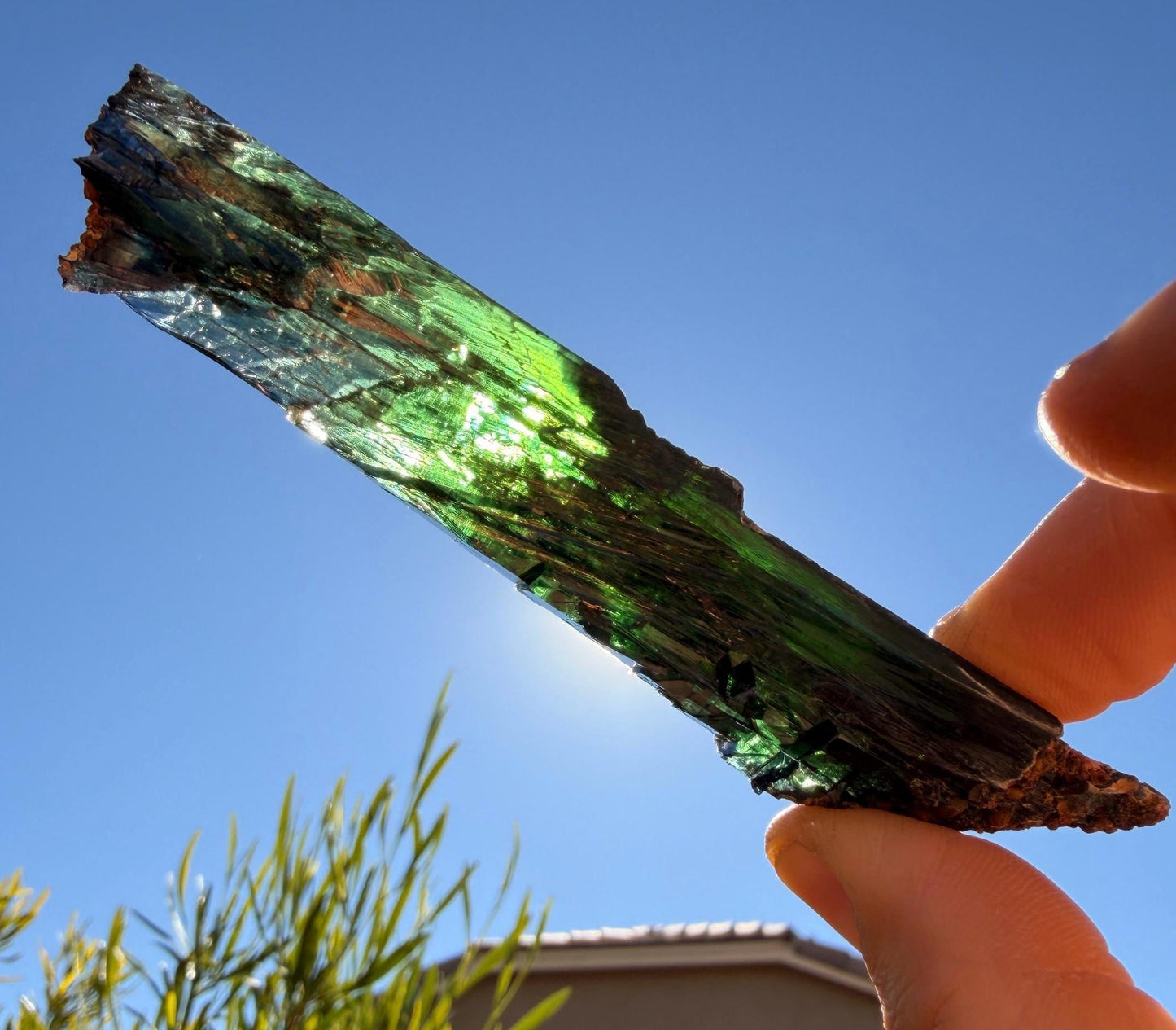 Rare Brazilian Vivianite Crystal: Reiki Energy Stone, Collector's Gem, 39.41g/197.05ct