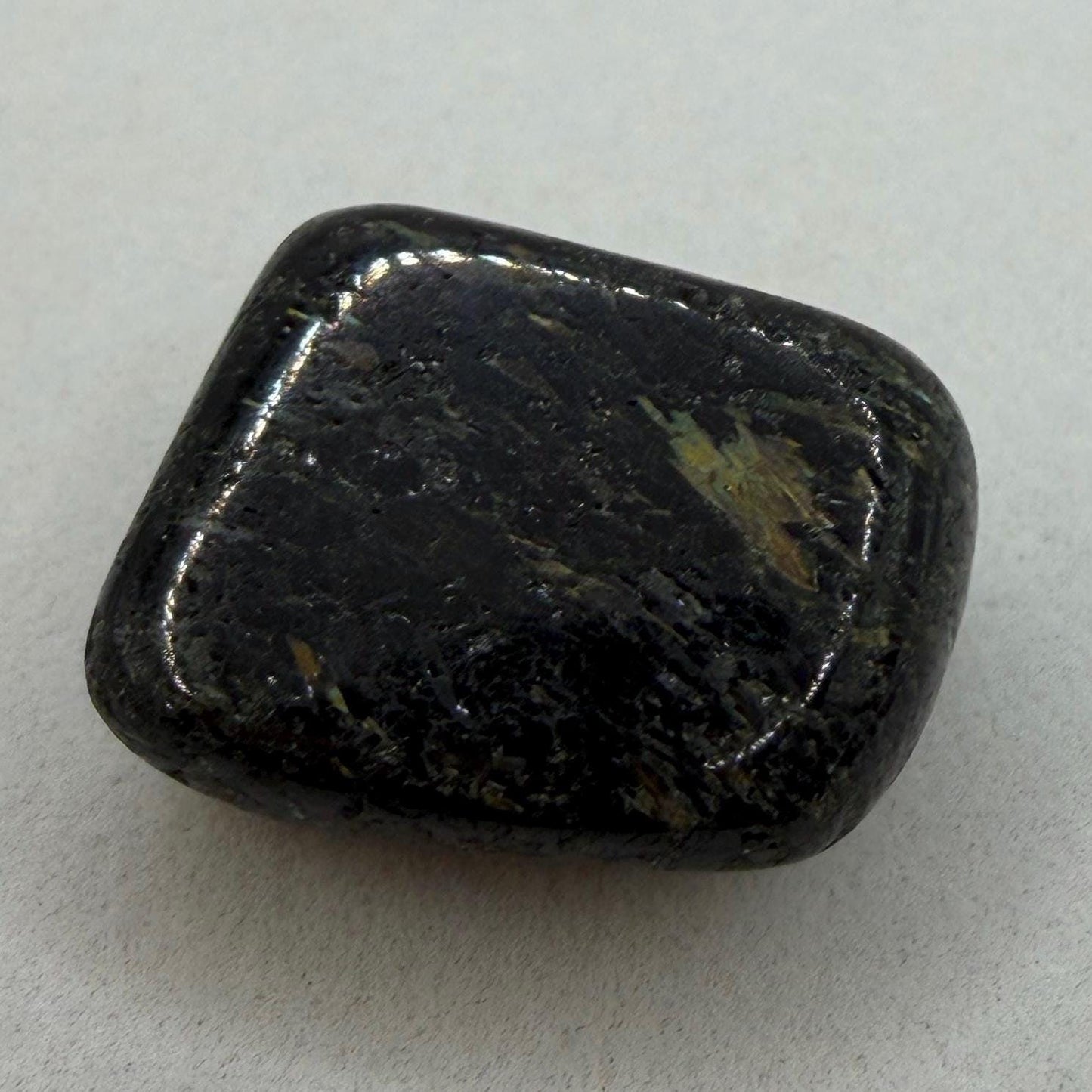 Greenland Nuummite Stone: Reiki Healing Stone, Protection Talisman, 9.75 grams