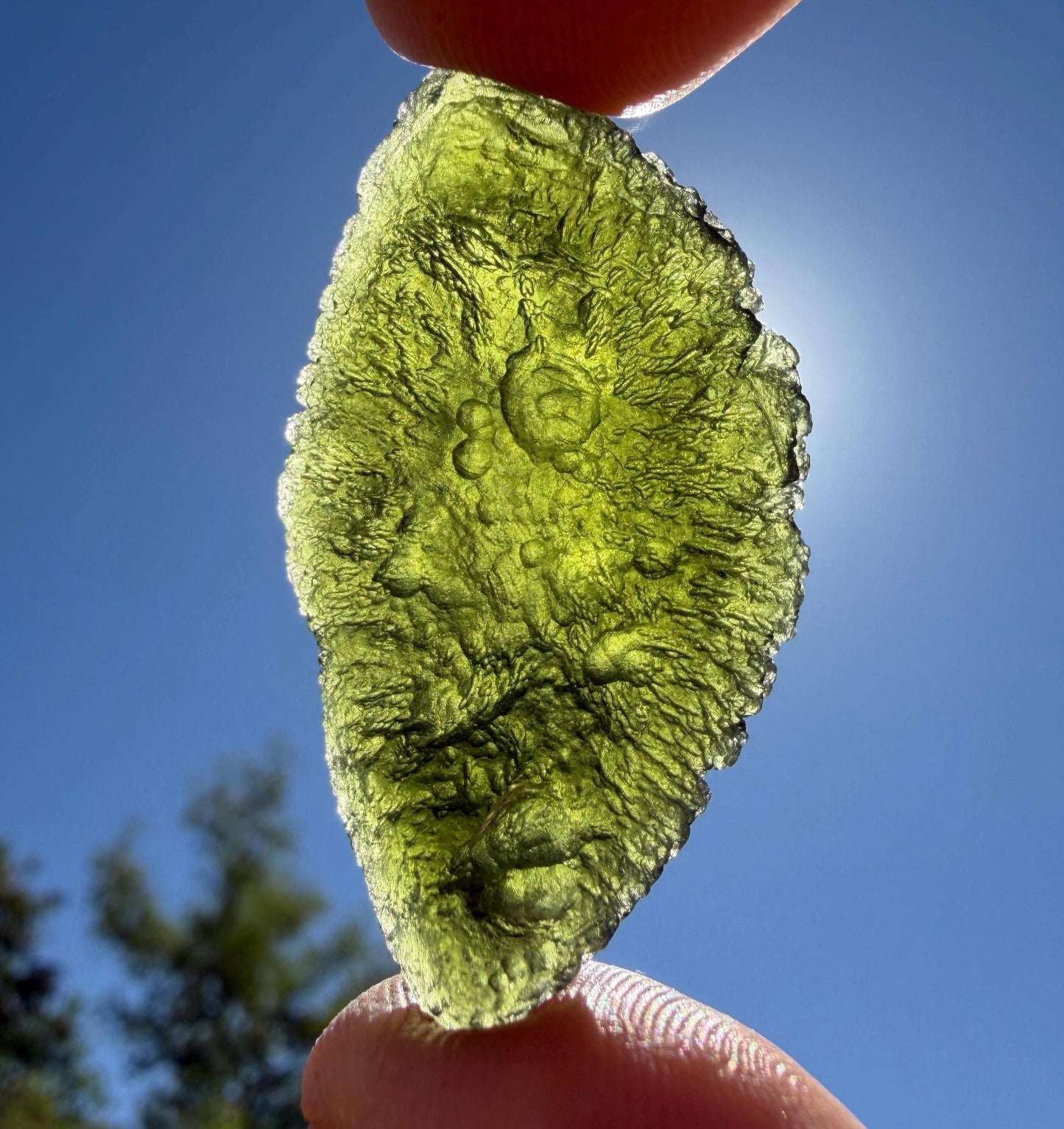 Authentic Moldavite Tektite Specimen, Reiki Healing Crystal, 13.99g/69.95ct