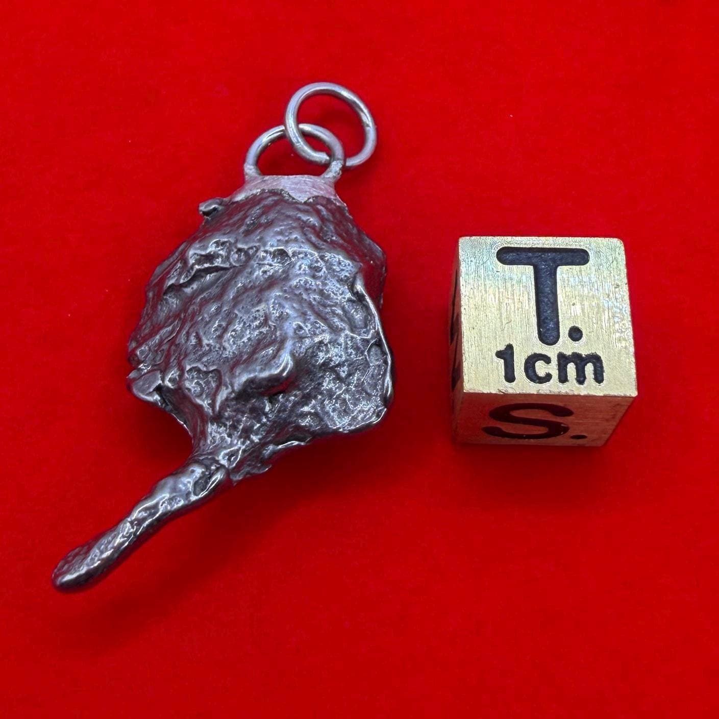 Gebel Kamil Iron Meteorite Pendant, 9.26 grams, Egypt, Authentic Meteorite